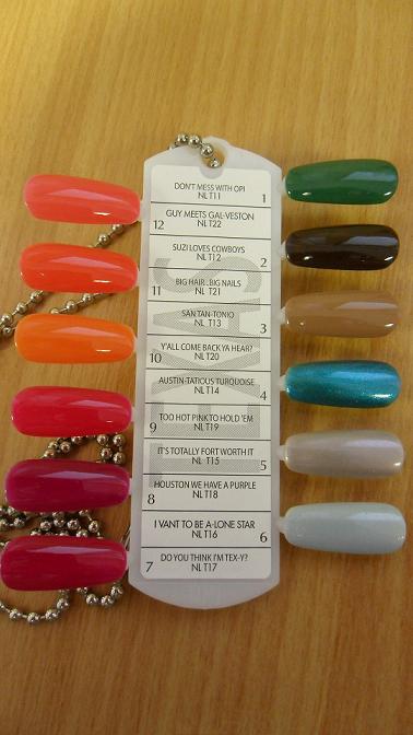 OPI Texas Collection swatches