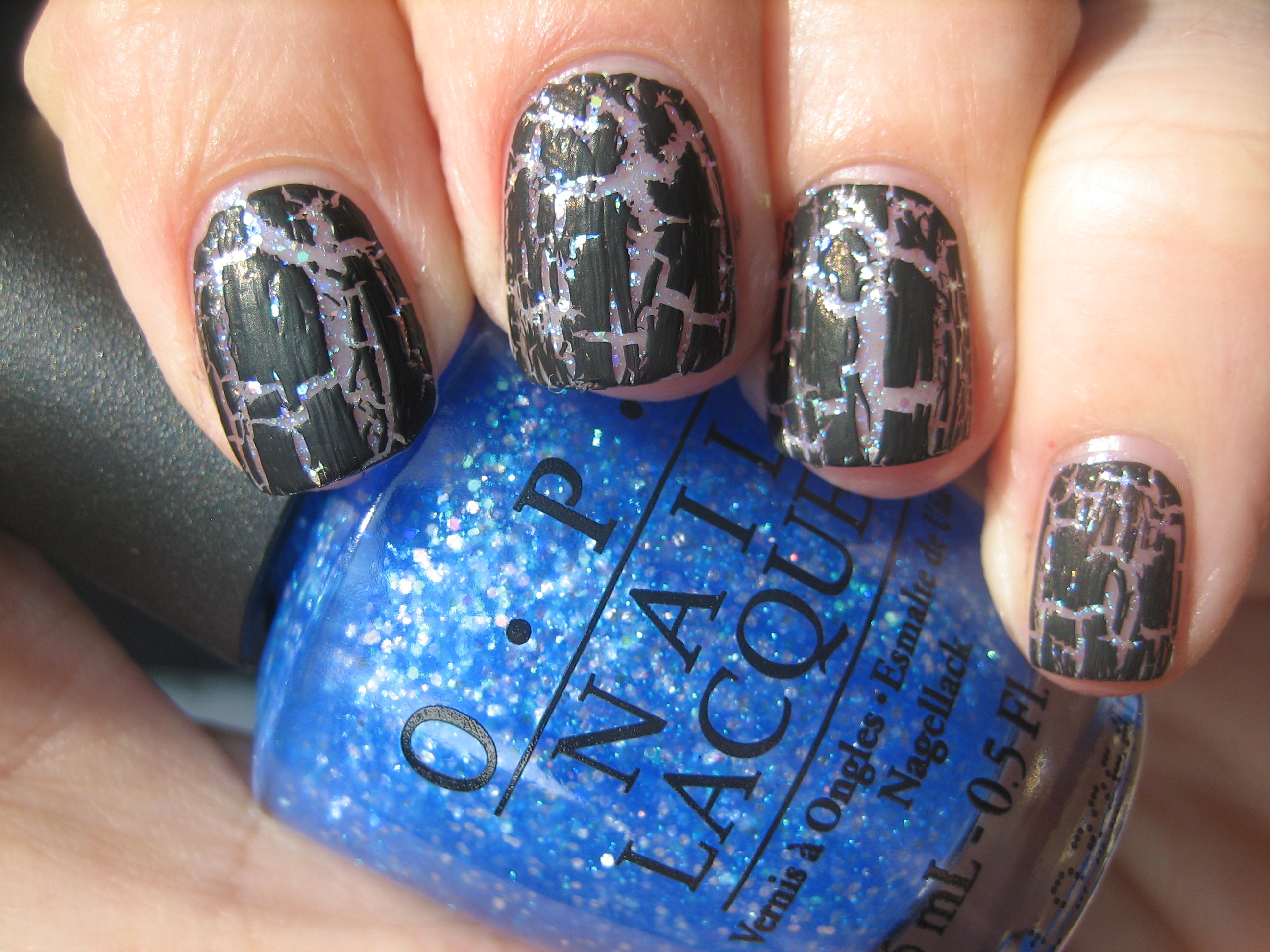 Last Friday Night & Shatter swatch no top coat