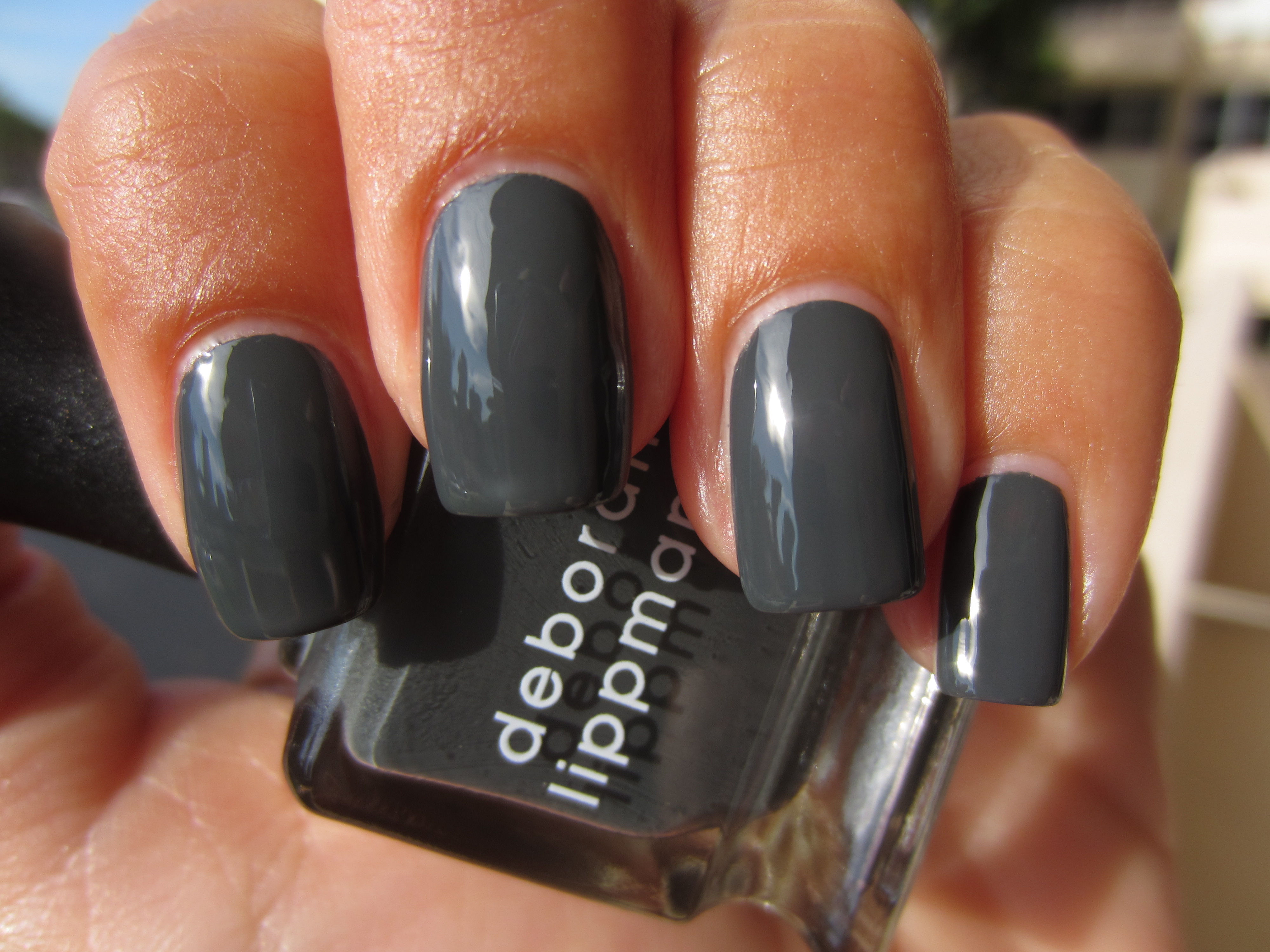 Stormy Weather swatch (sunlight & top coat)