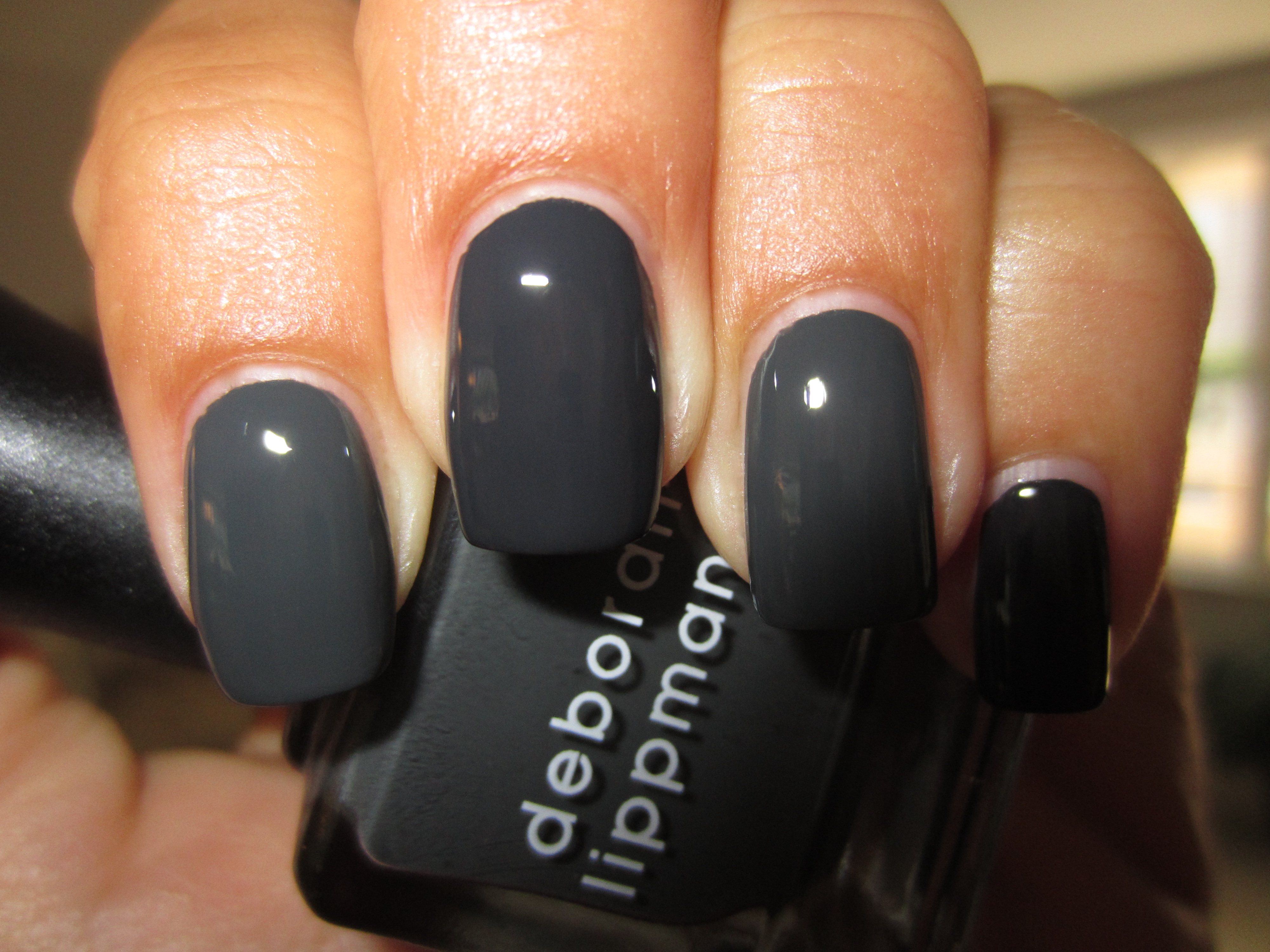 Stormy Weather vs. Galion swatch (flash & top coat)