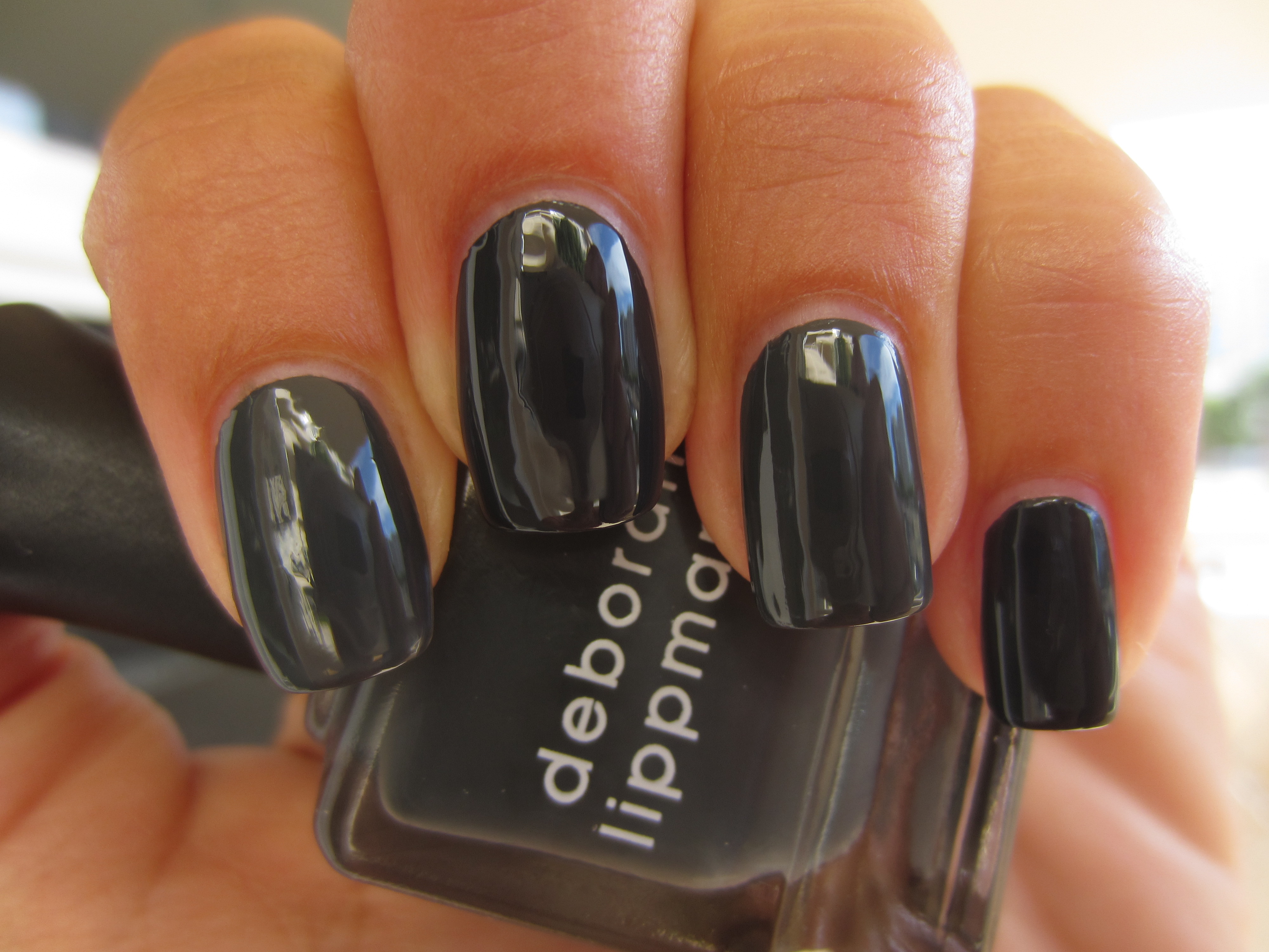 Stormy Weather vs. Galion swatch (shaded light & top coat)
