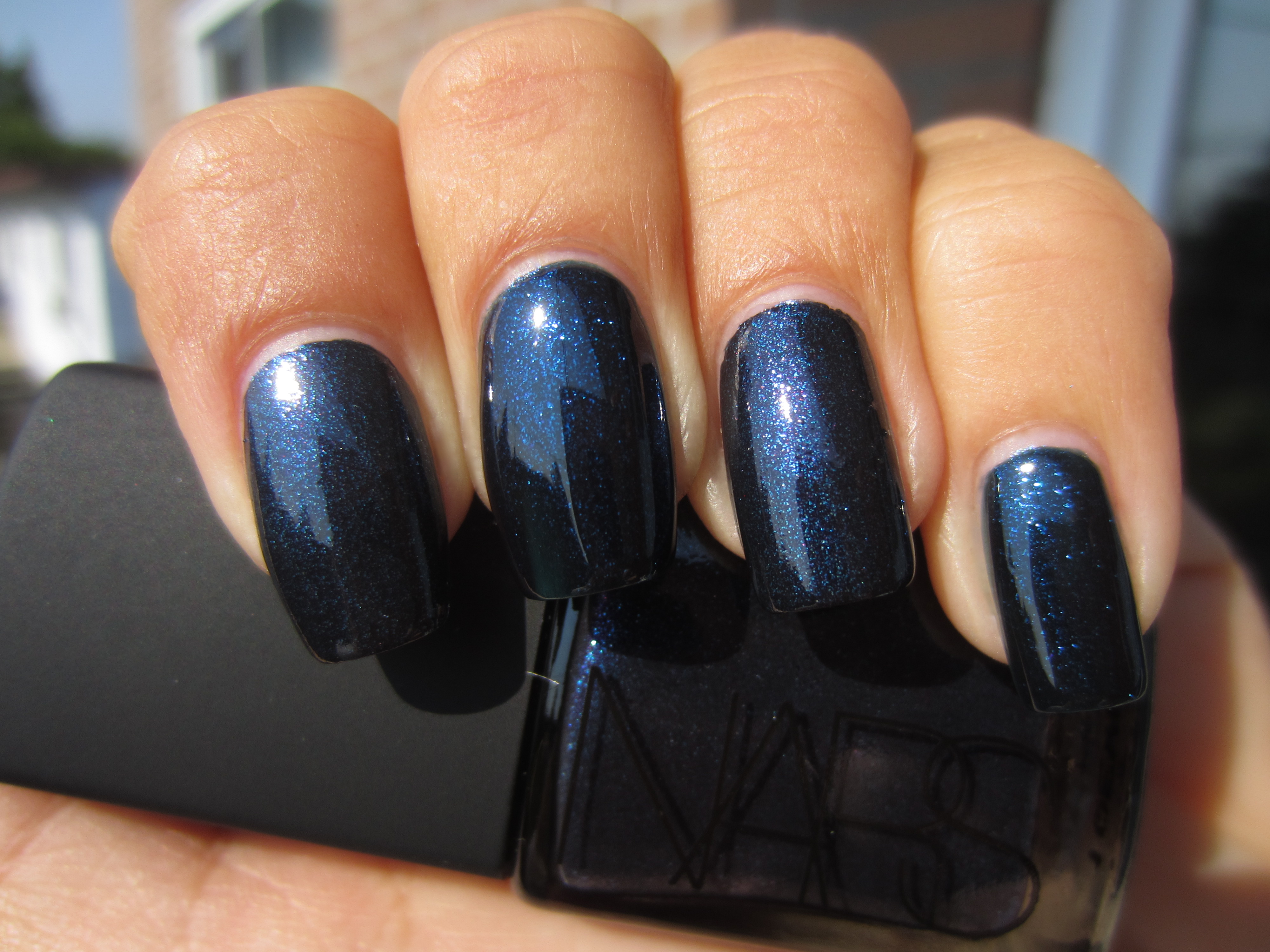 Night Flight vs Biker Blue swatch (sunlight)