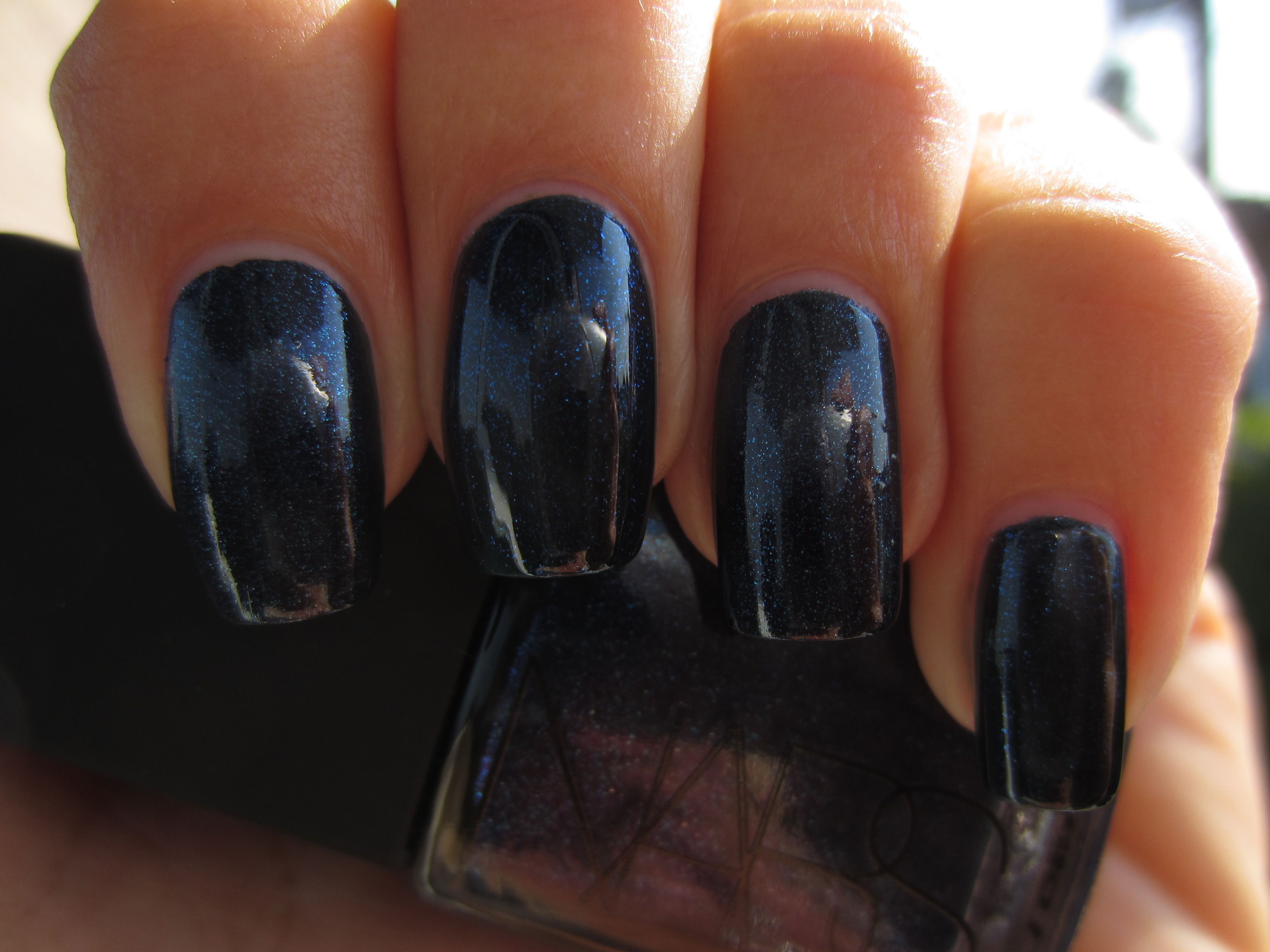 Night Flight vs Biker Blue swatch (shaded light)