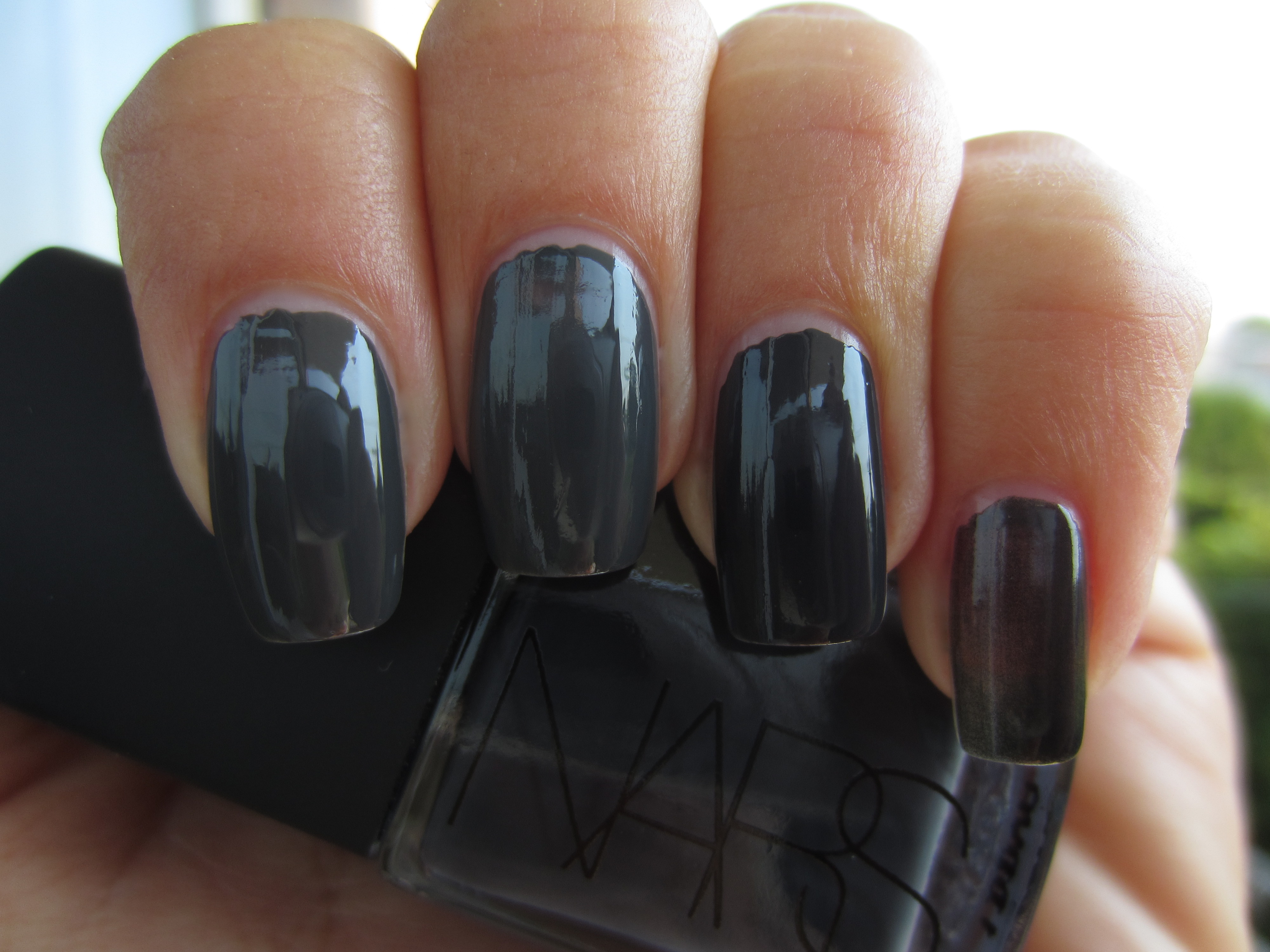 Greys 1 swatch (shaded light, 1 coat, no top coat)