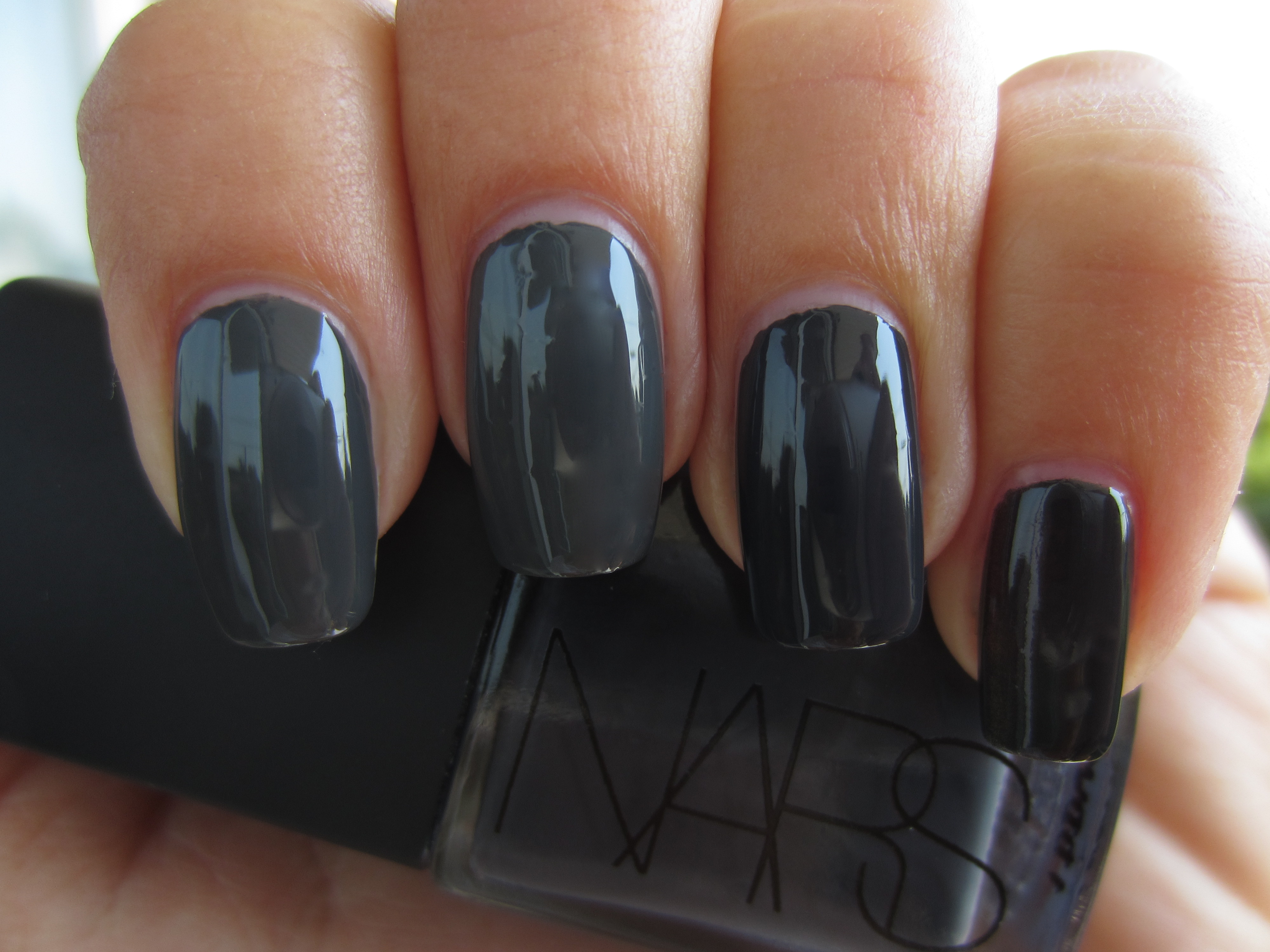 Greys 1 swatch (shaded light, 2 coats & top coat)