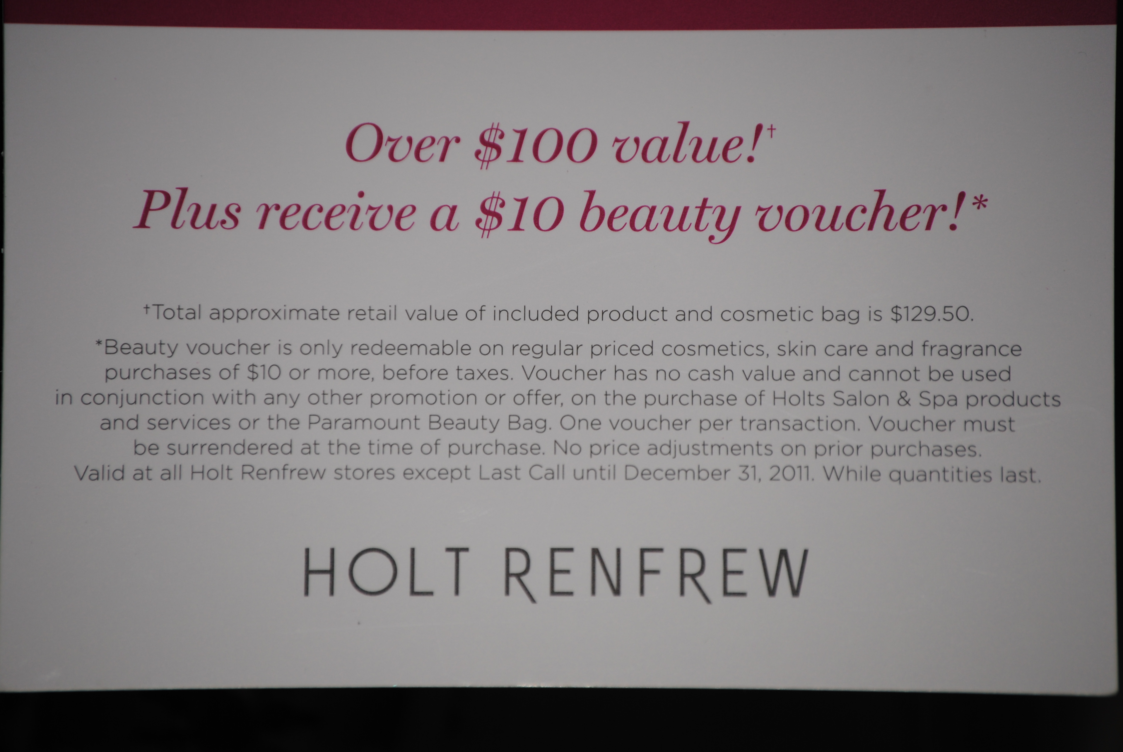 Holt's Beauty Bag (gift tag)