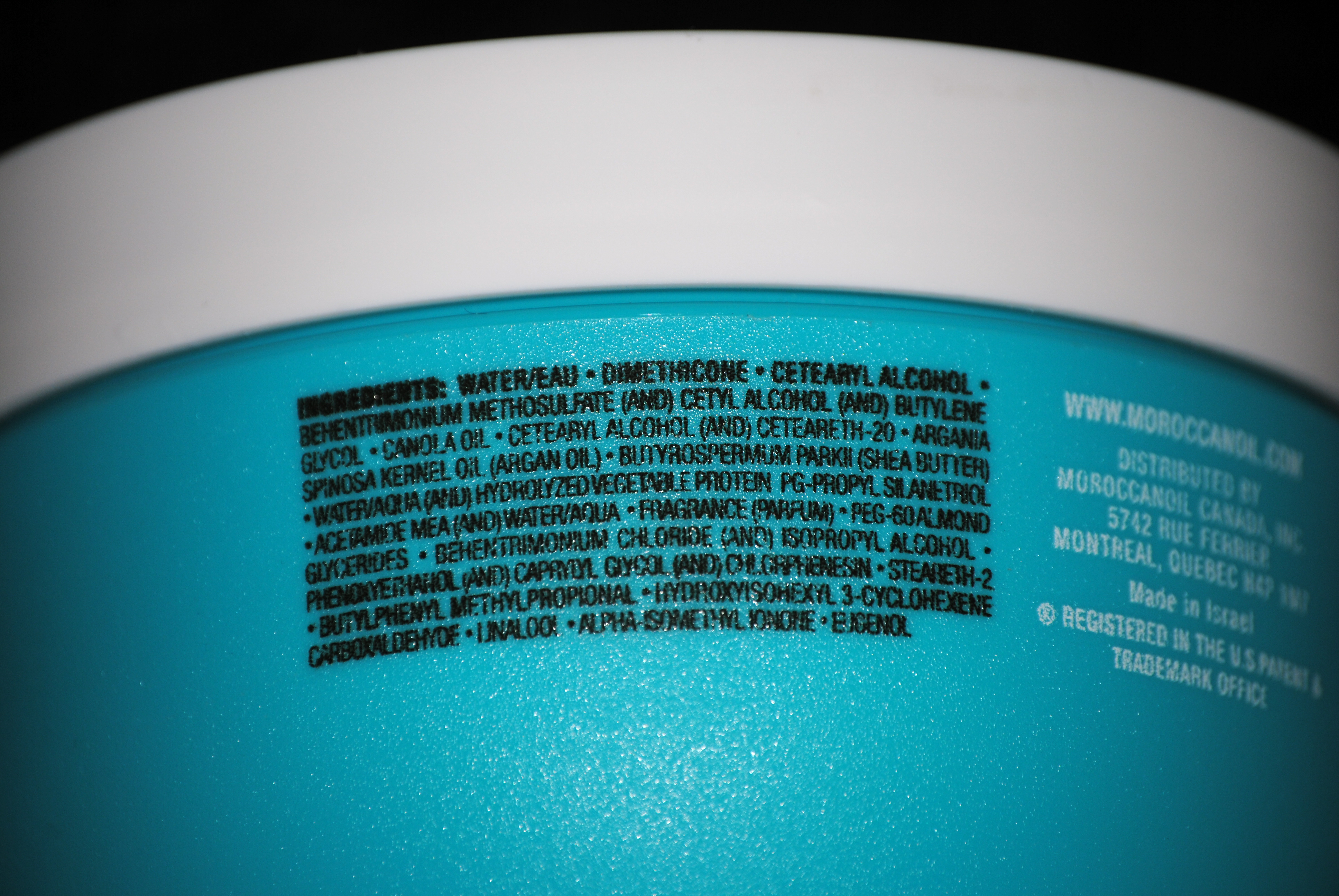 Moroccanoil Weightless Hydrating Mask (indredients)