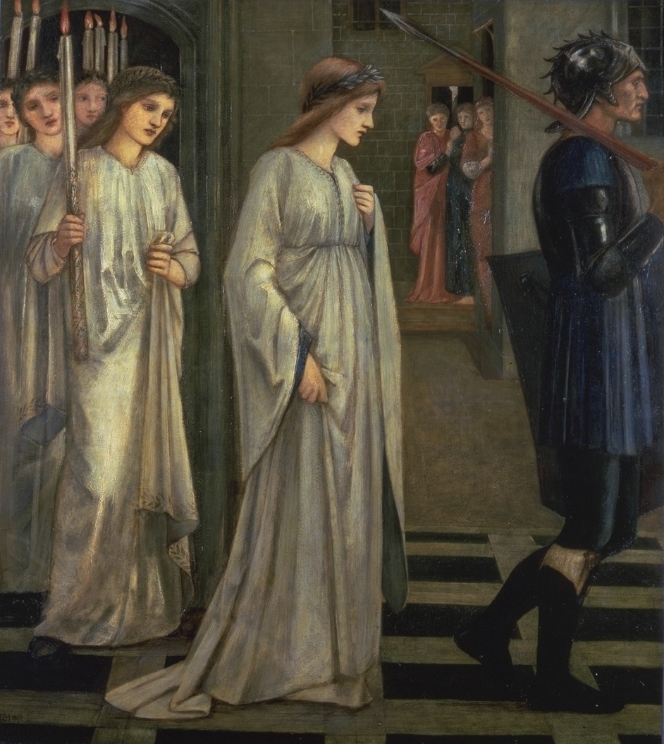Edward-Burne-Jones-The-Princess-Sabra-led-to-the-Dragon