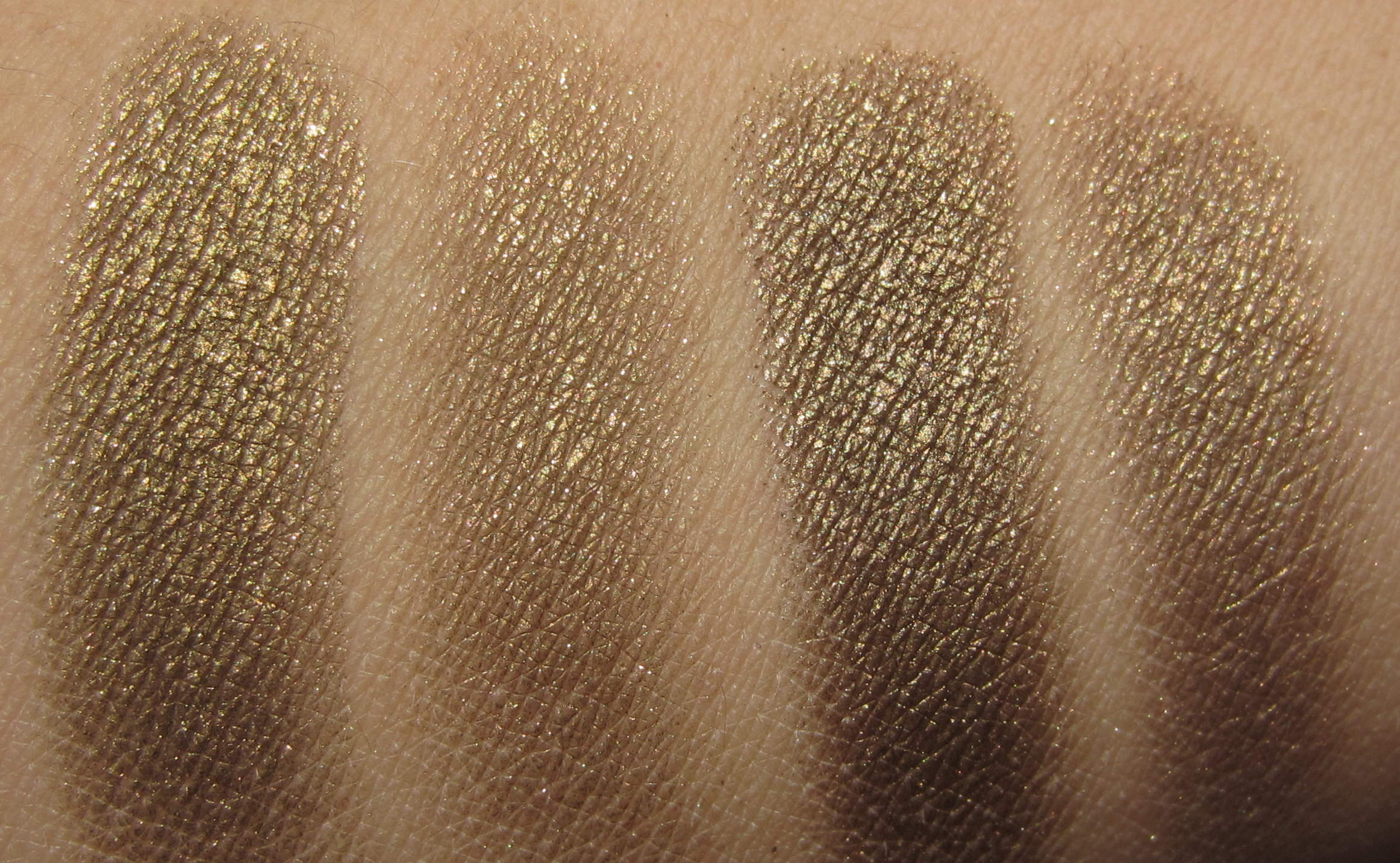 Bronze Divine vs Khaki Pulse swatch (sunlight)