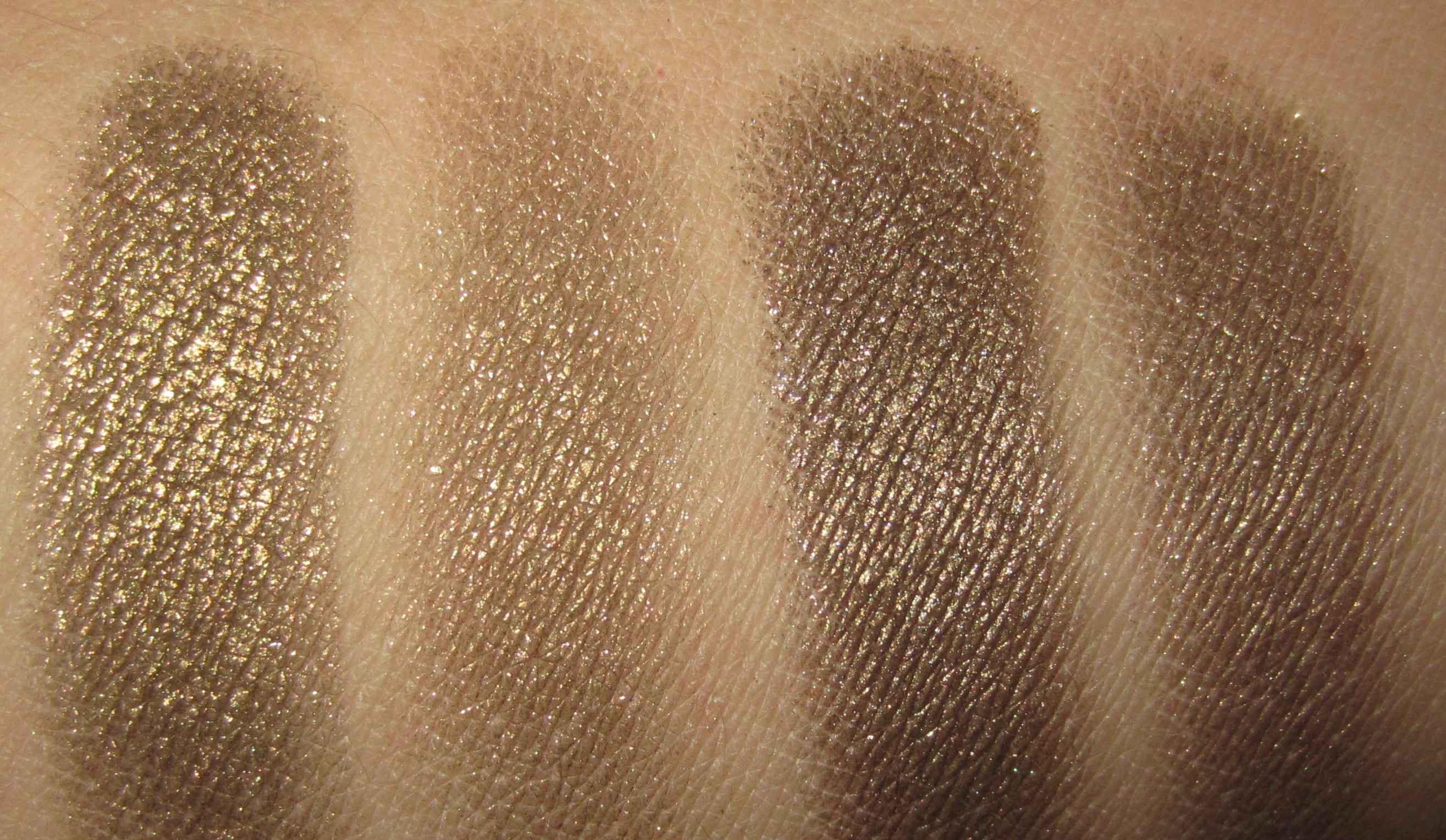 Bronze Divine vs Khaki Pulse swatch (flash)