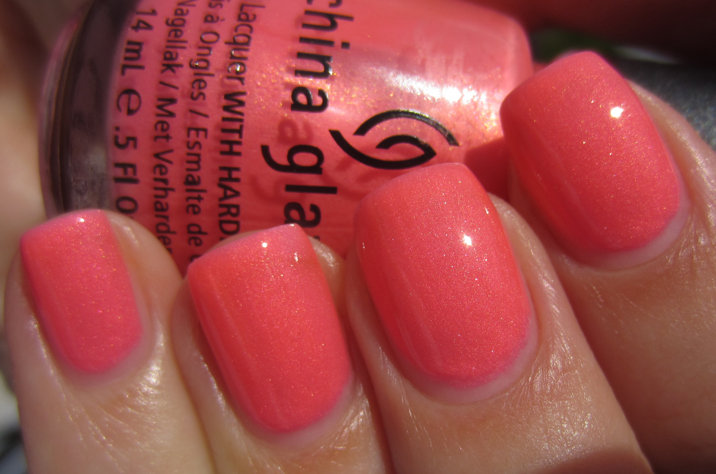 Pink Plumeria swatch (sunlight)