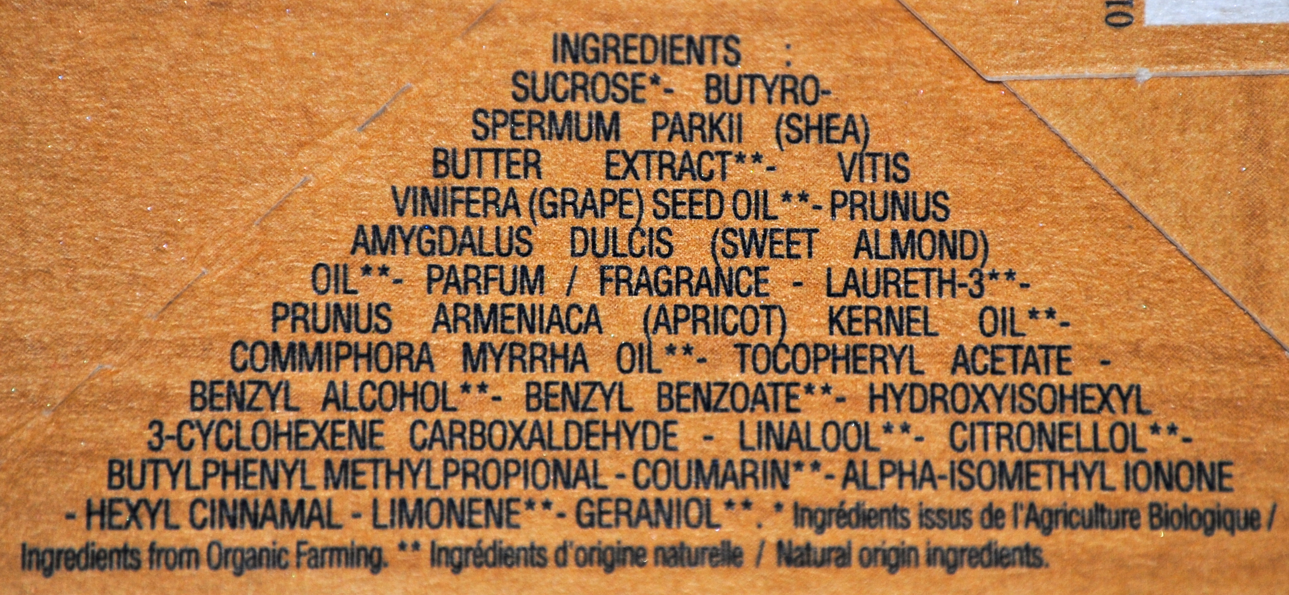 L'Occitane One Minute Hand Scrub (ingredients)
