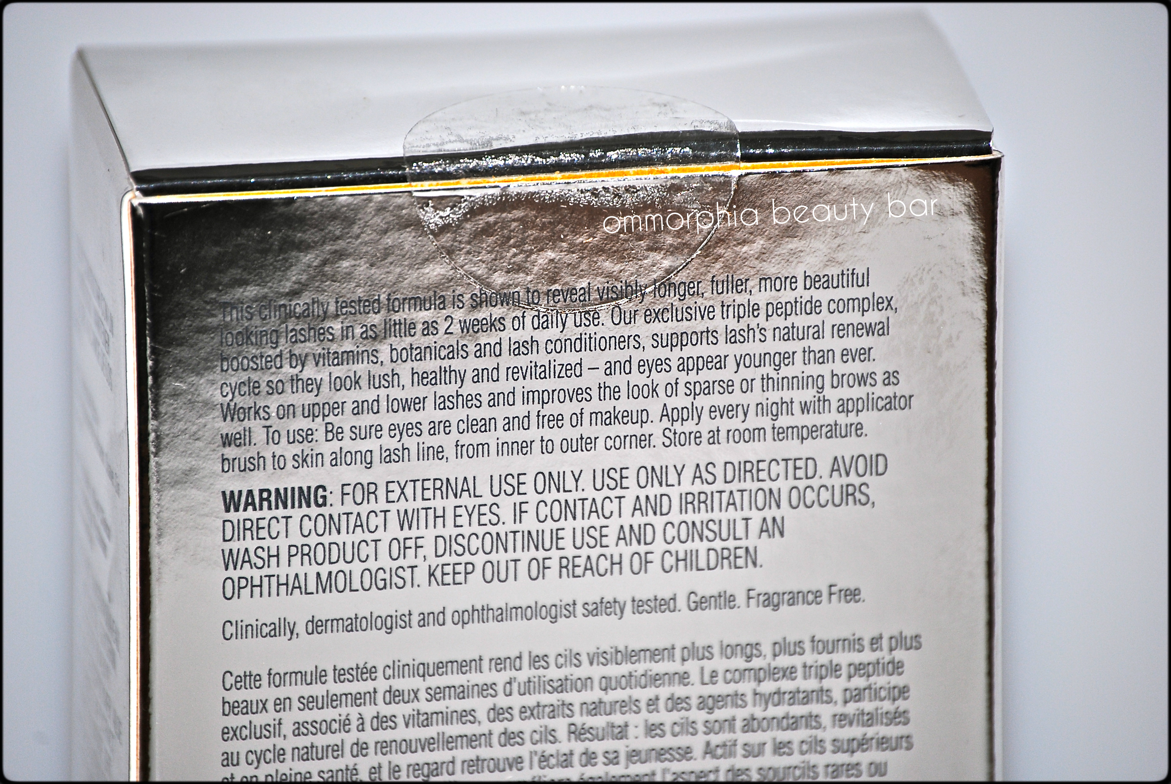 Prevage Clinical Lash info