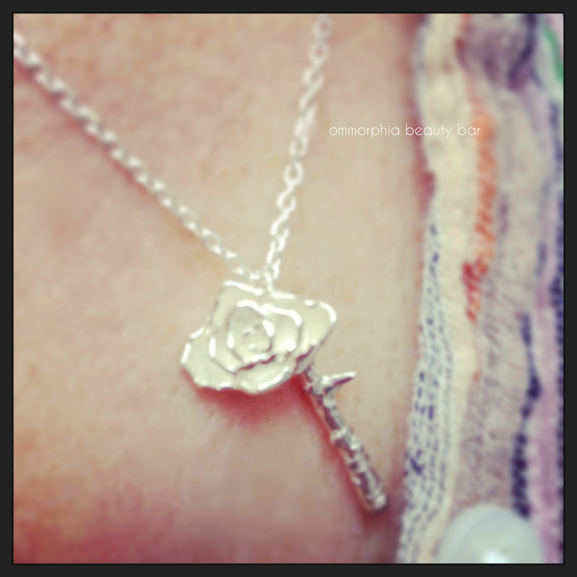a-england roses necklace worn