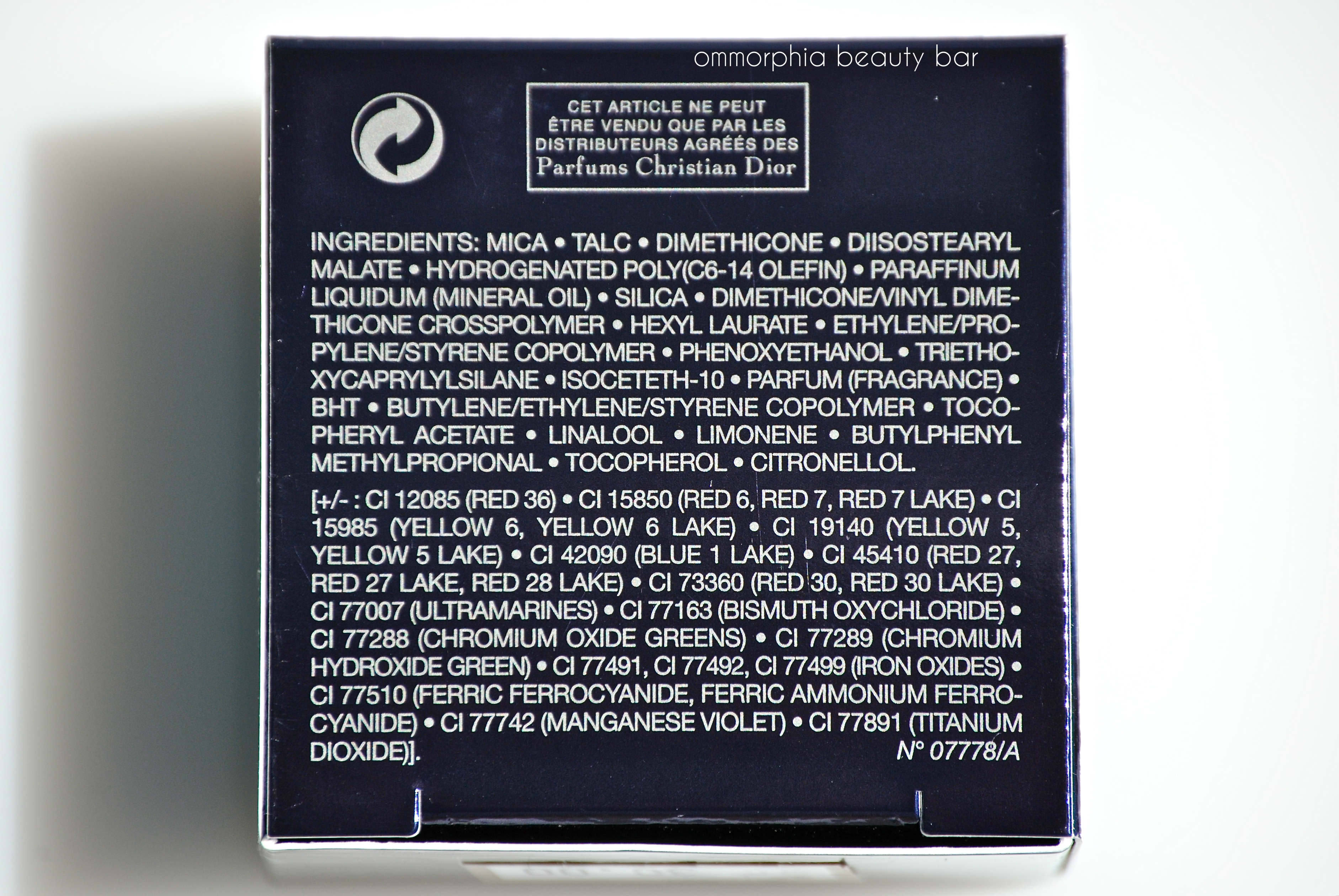 Dior Panama ingredients