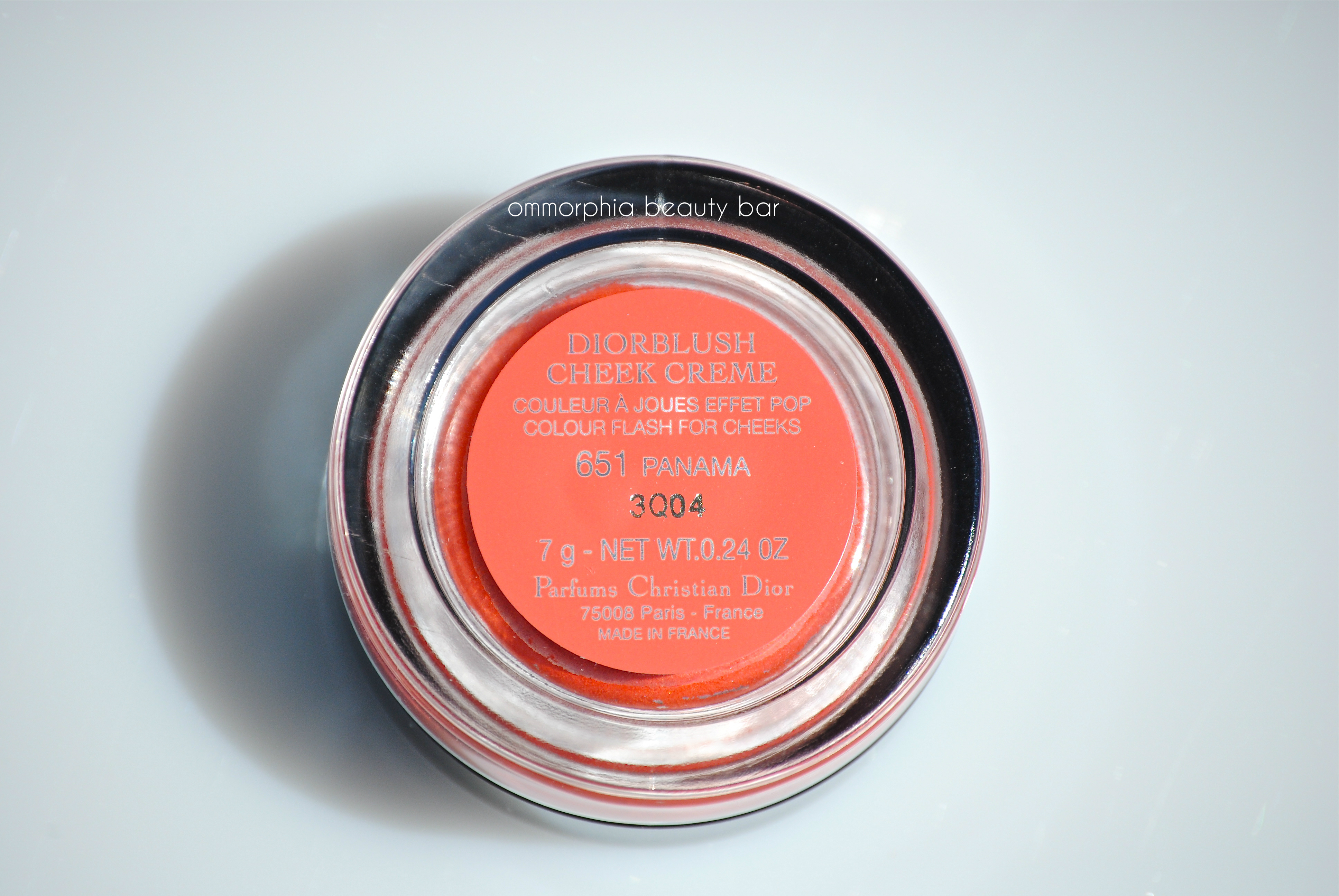 Dior Panama product label