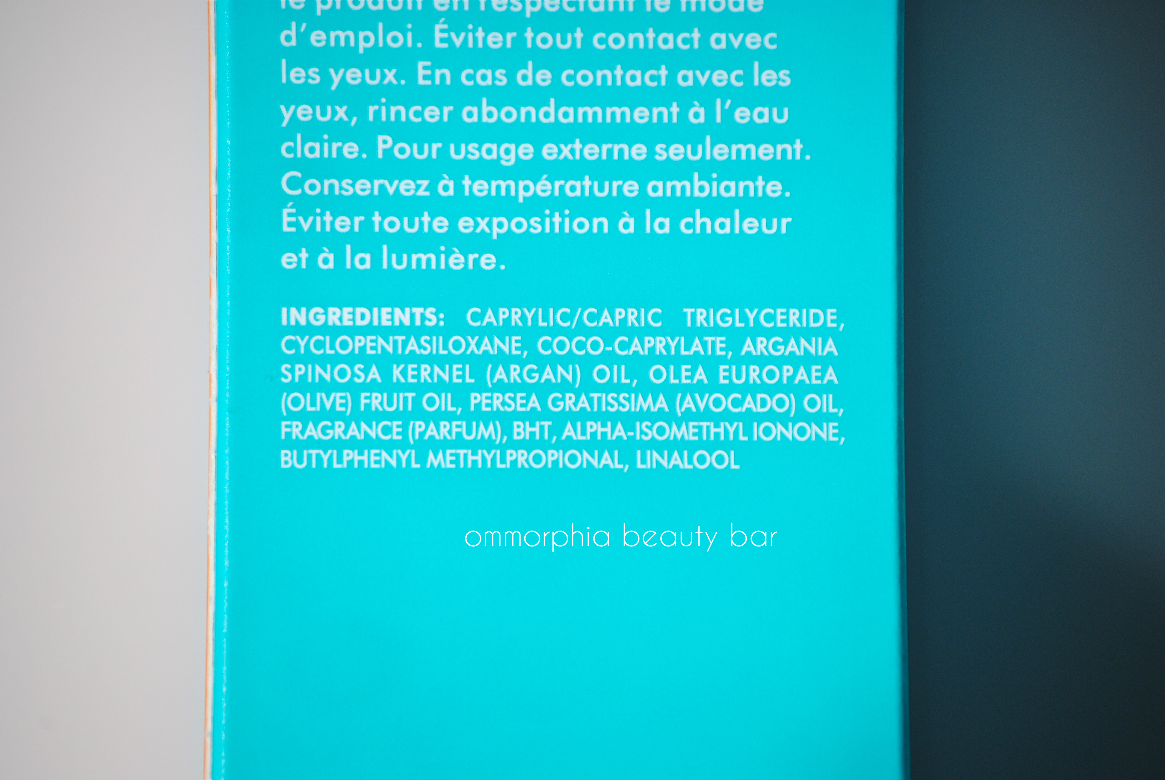 Moroccanoil Dry Body Oil ingredients