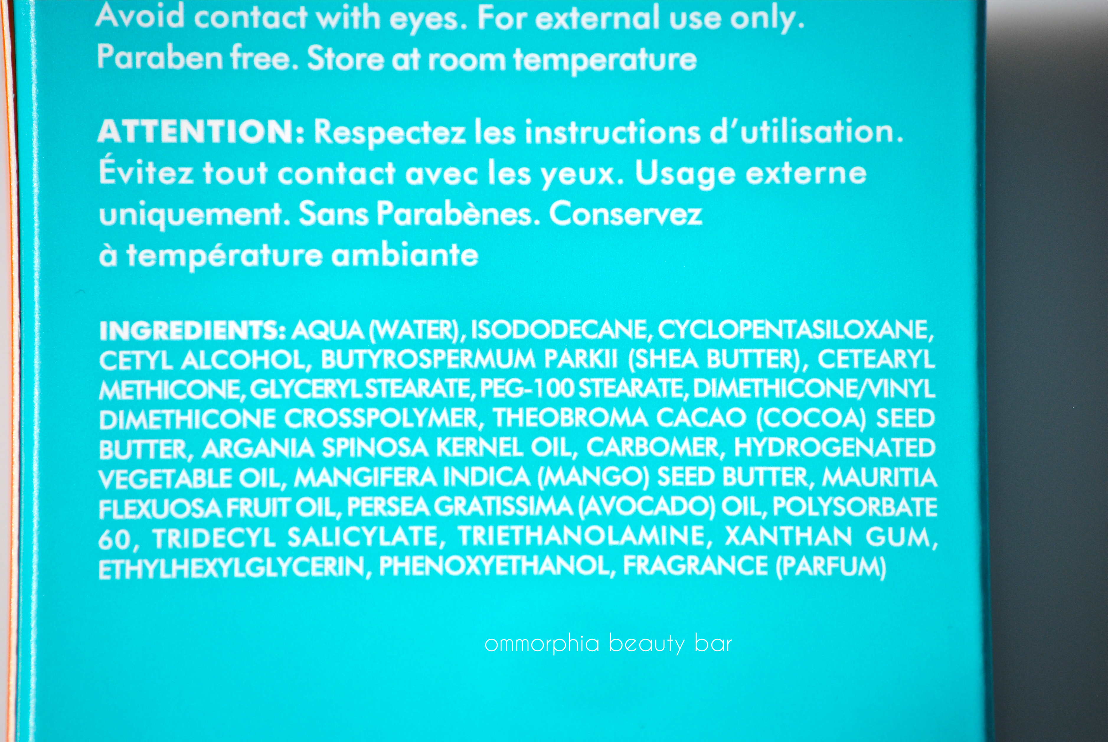 Moroccanoil Hand Cream ingredients
