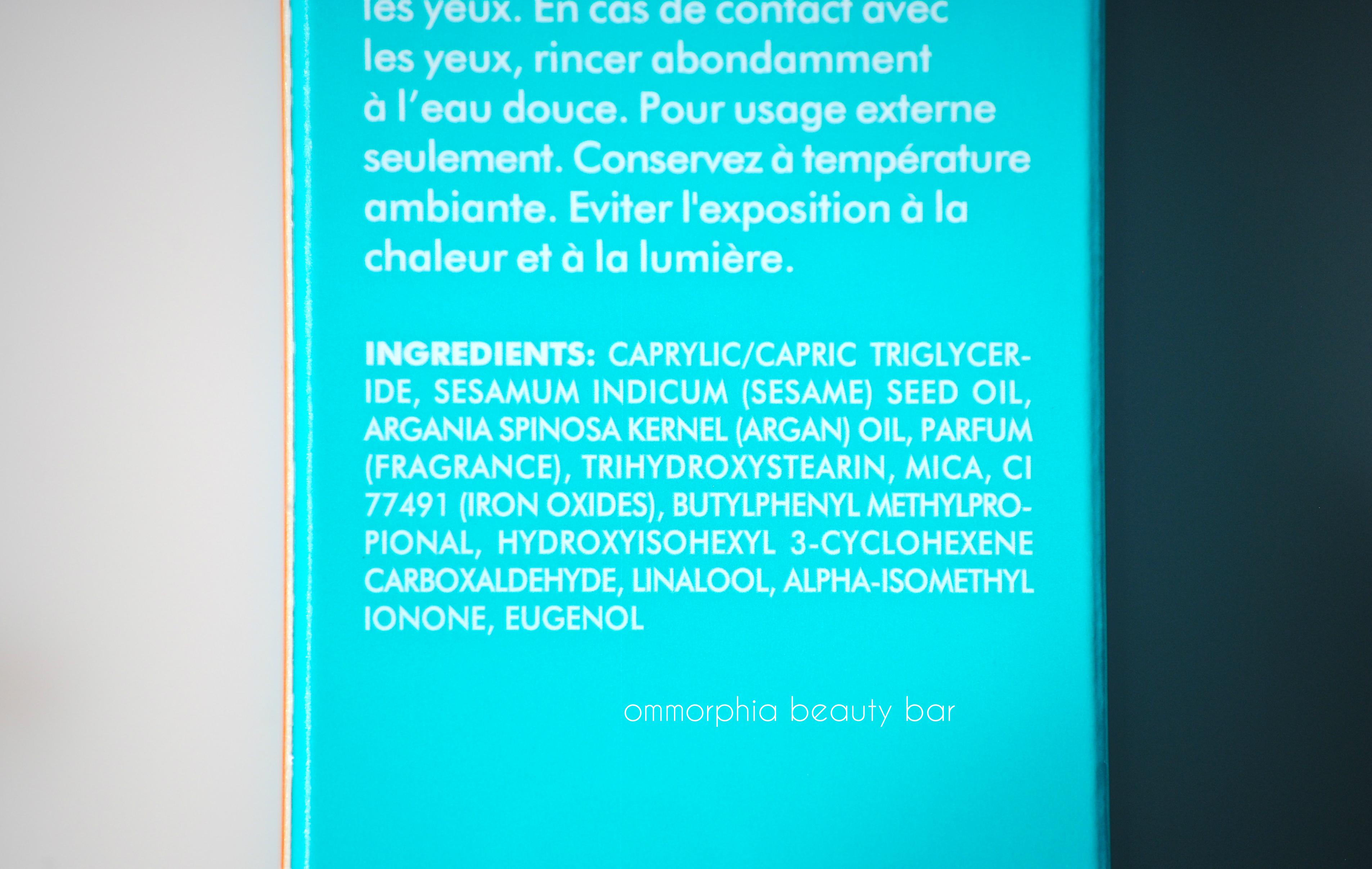 Moroccanoil Shimmering Body Oil ingredients