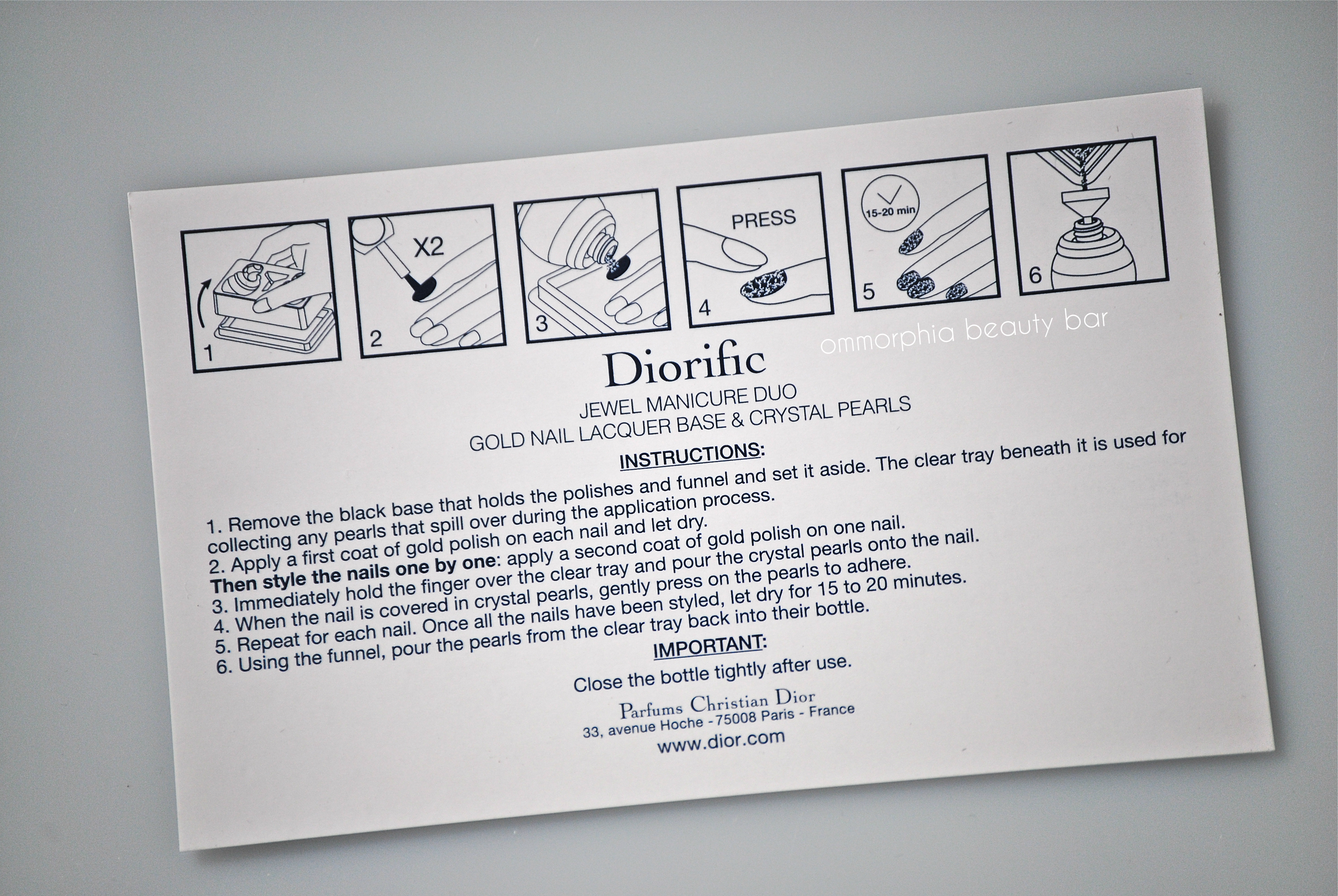 Dior Jewel Manicure Duo directions