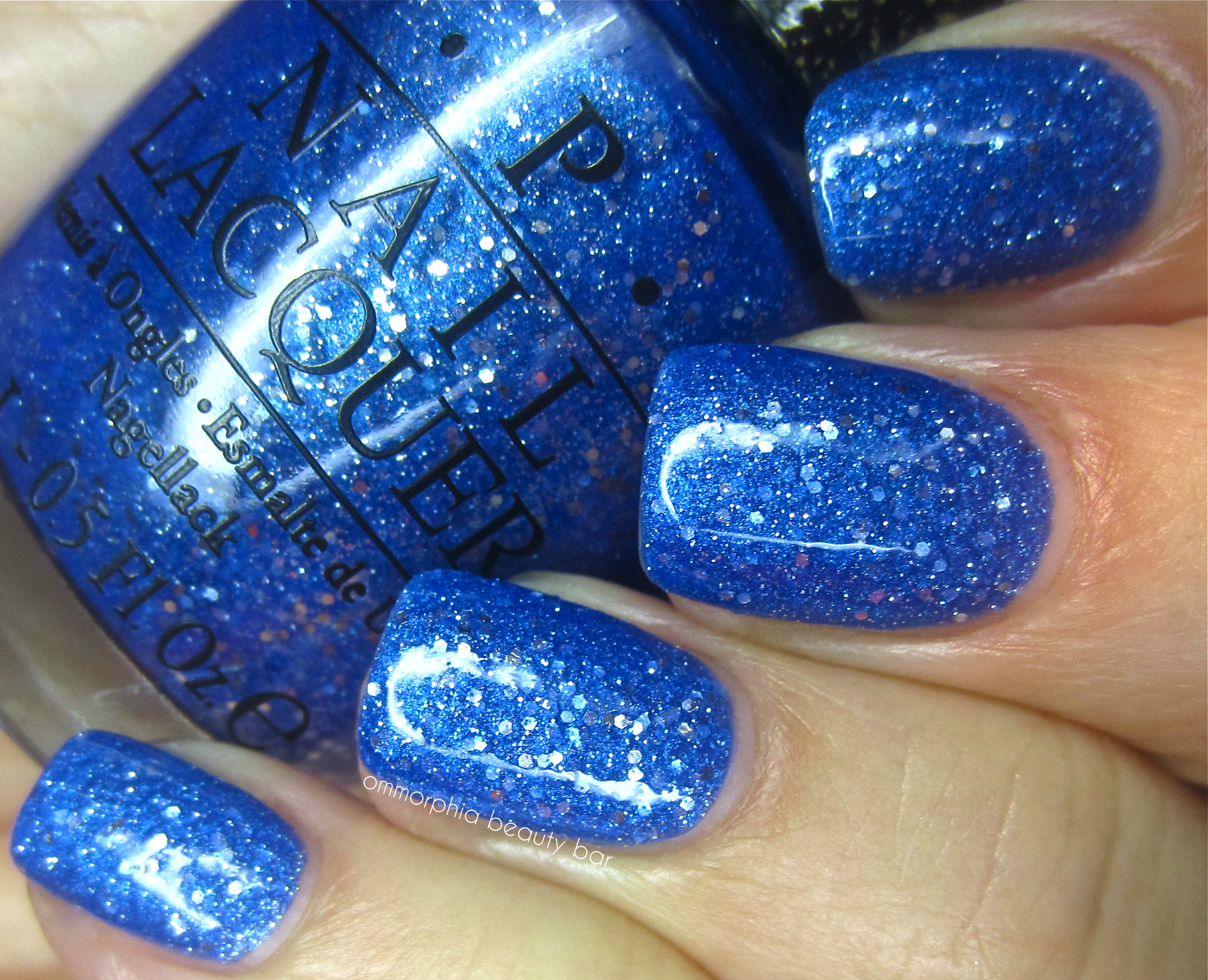 OPI Kiss Me At Midnight glossy swatch