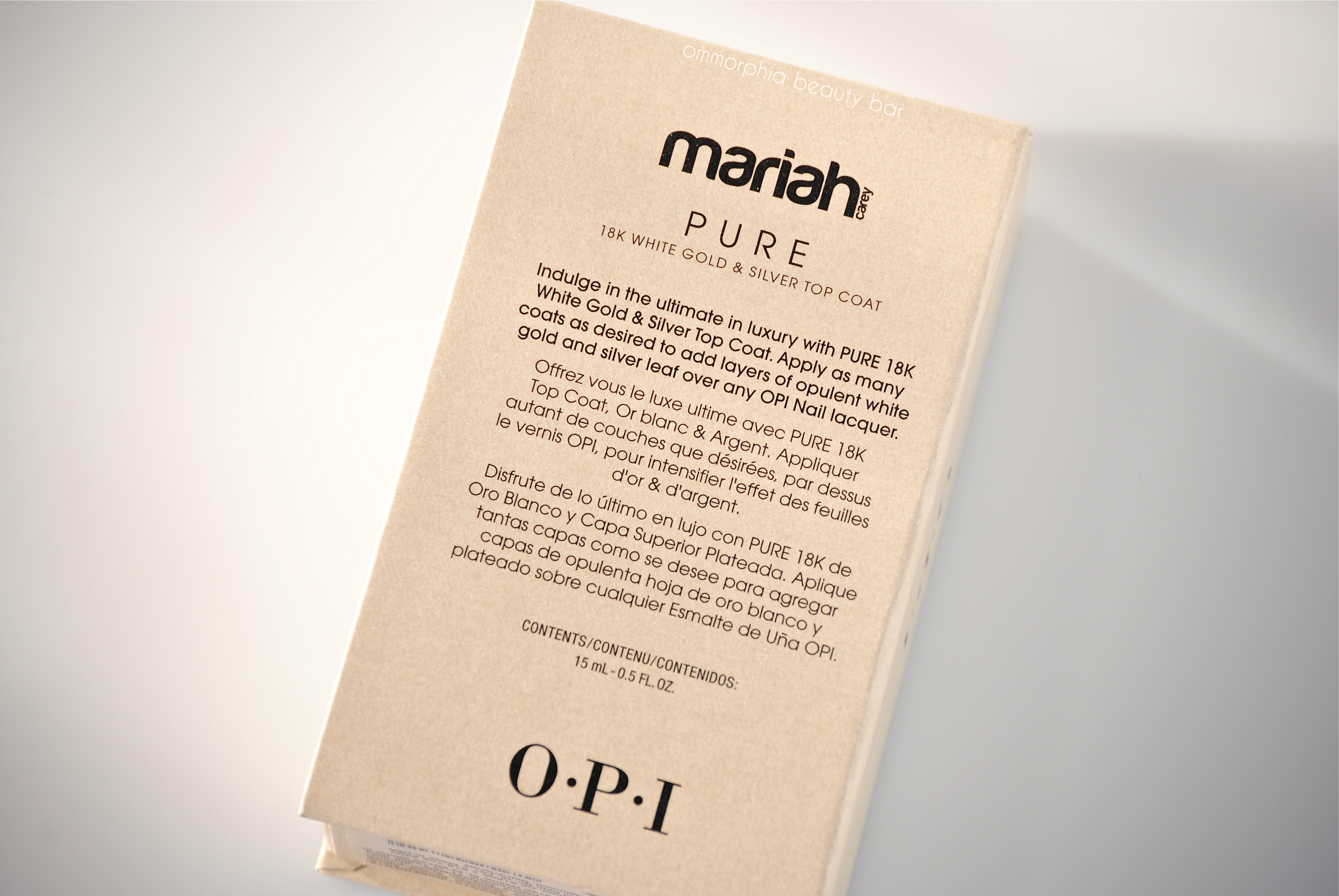 OPI Pure box label