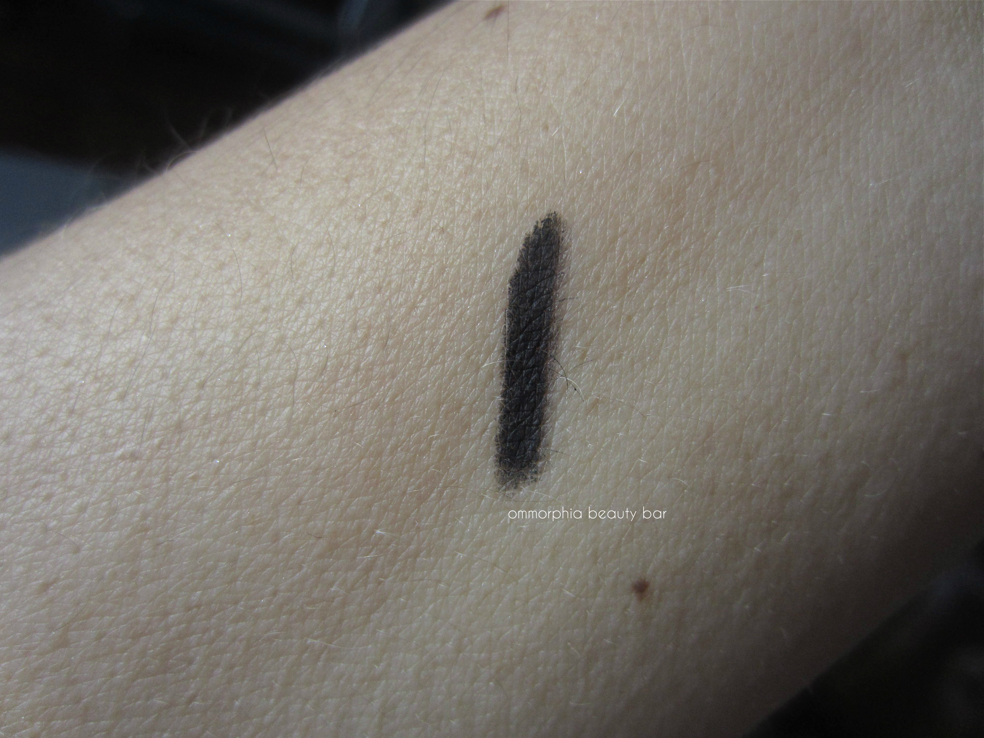 shu uemura black soft-gel pencil swatch 2