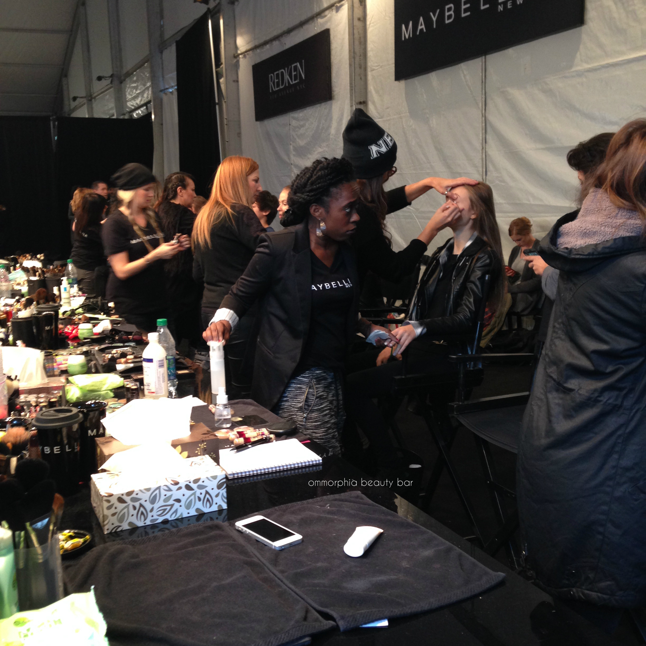 WMCFW backstage makeup