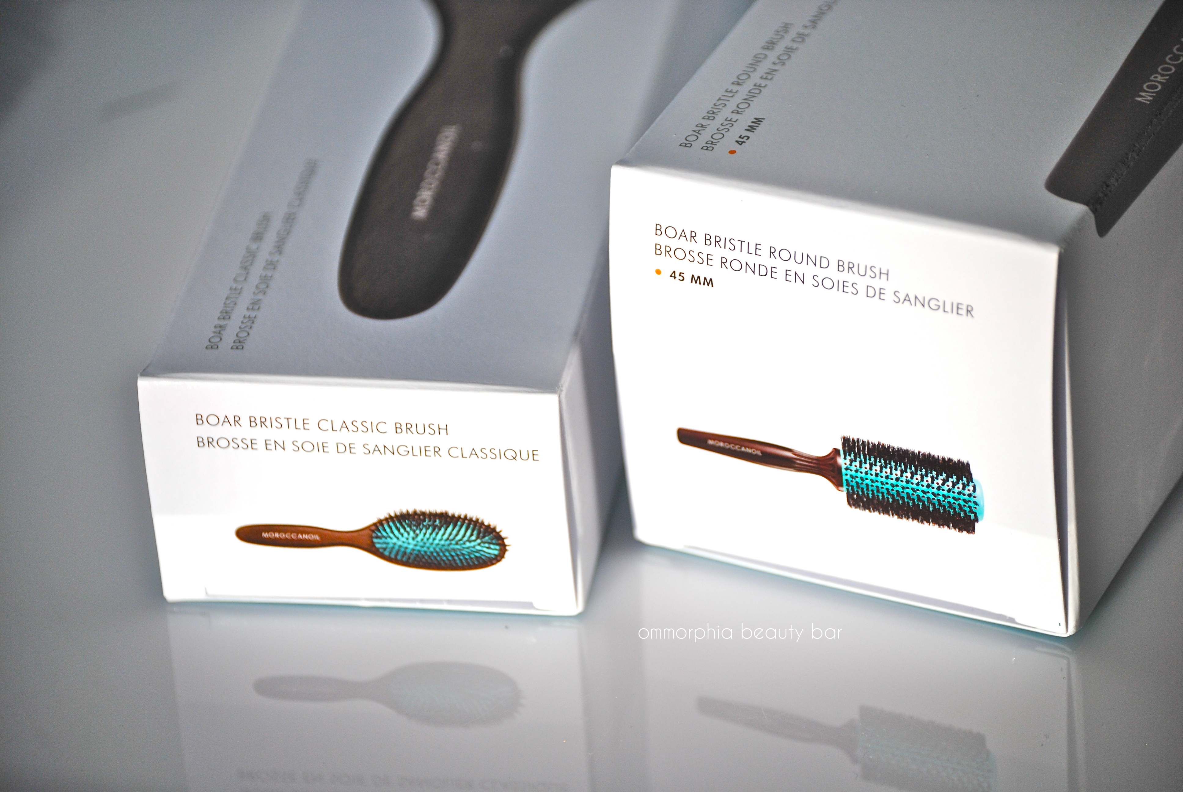 Moroccanoil hair brushes boxes