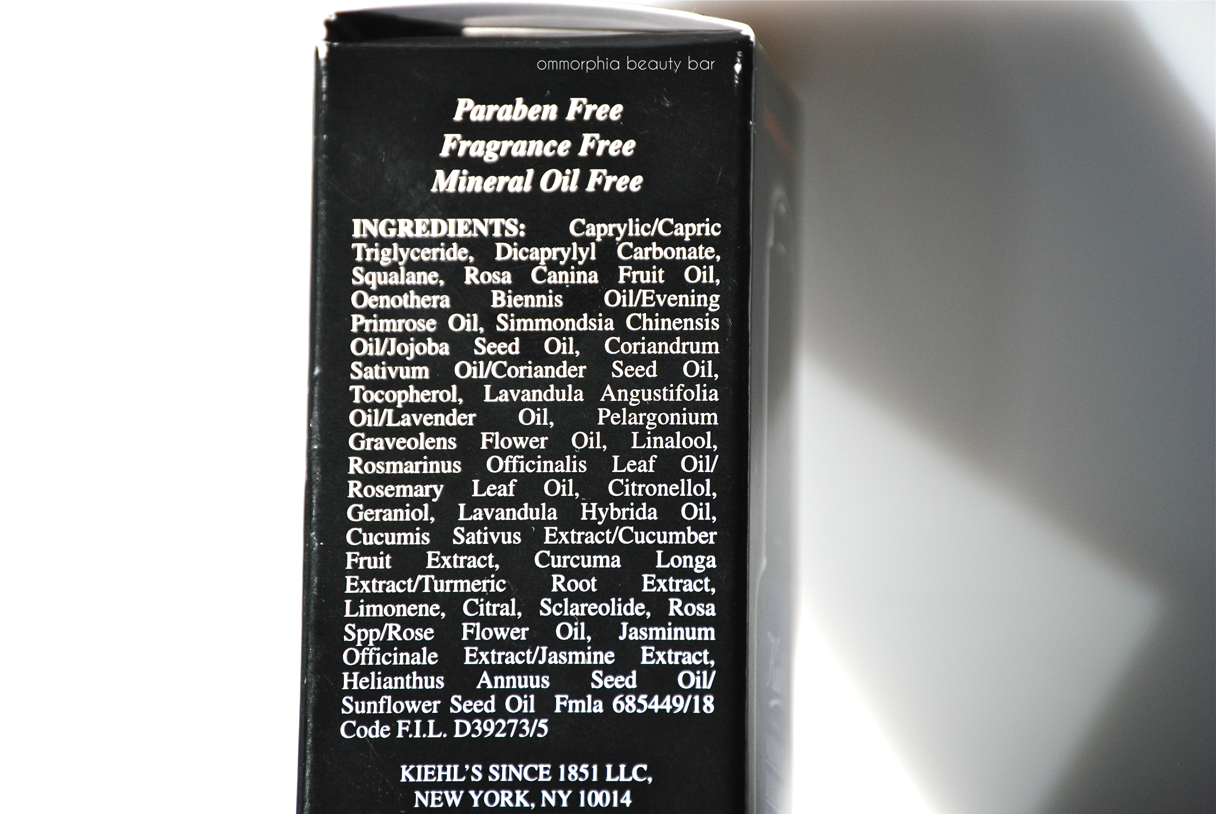 Kiehl's MRC ingredients