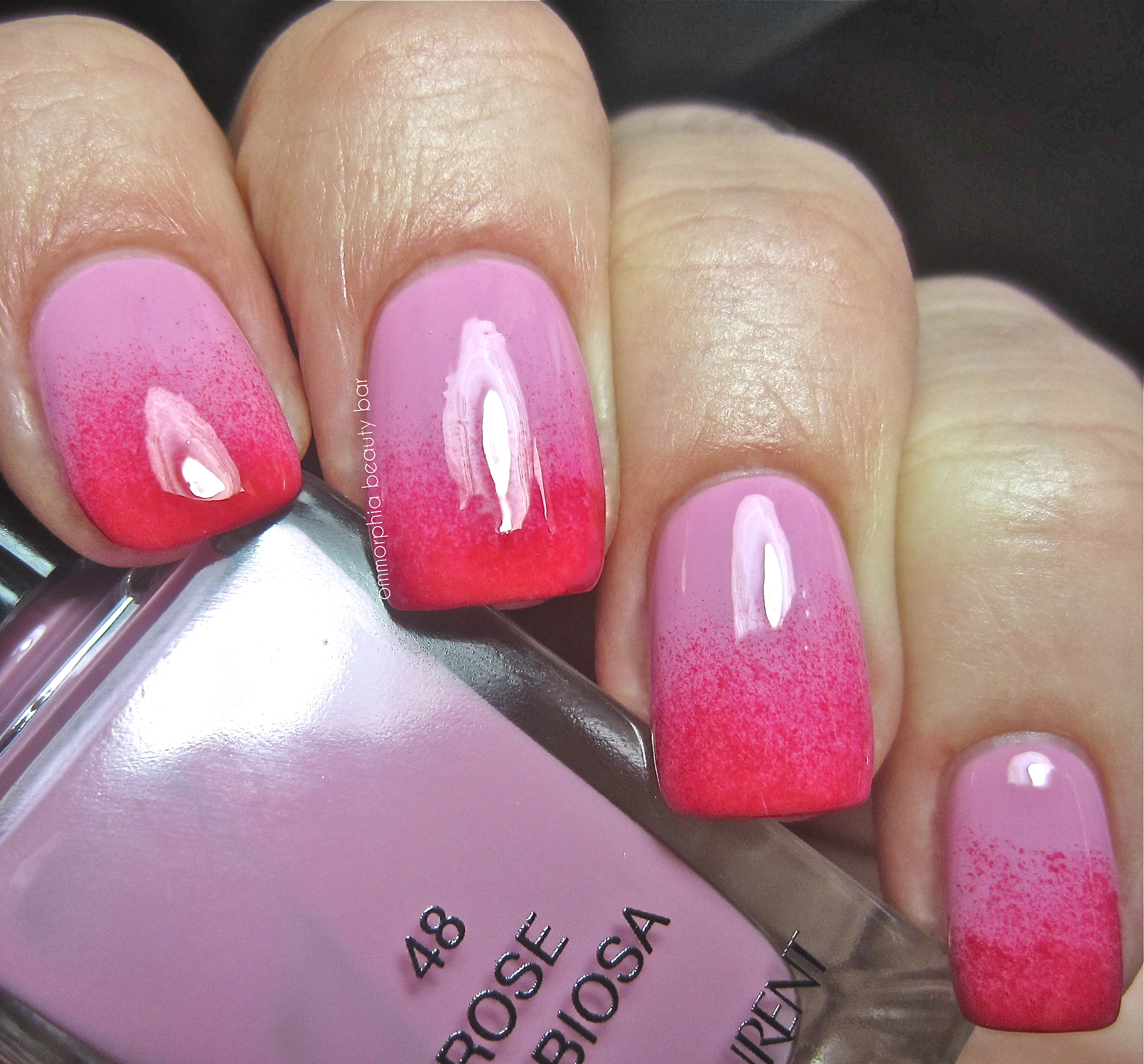 YSL Rose Scabiosa & Rouge Pablo sponge