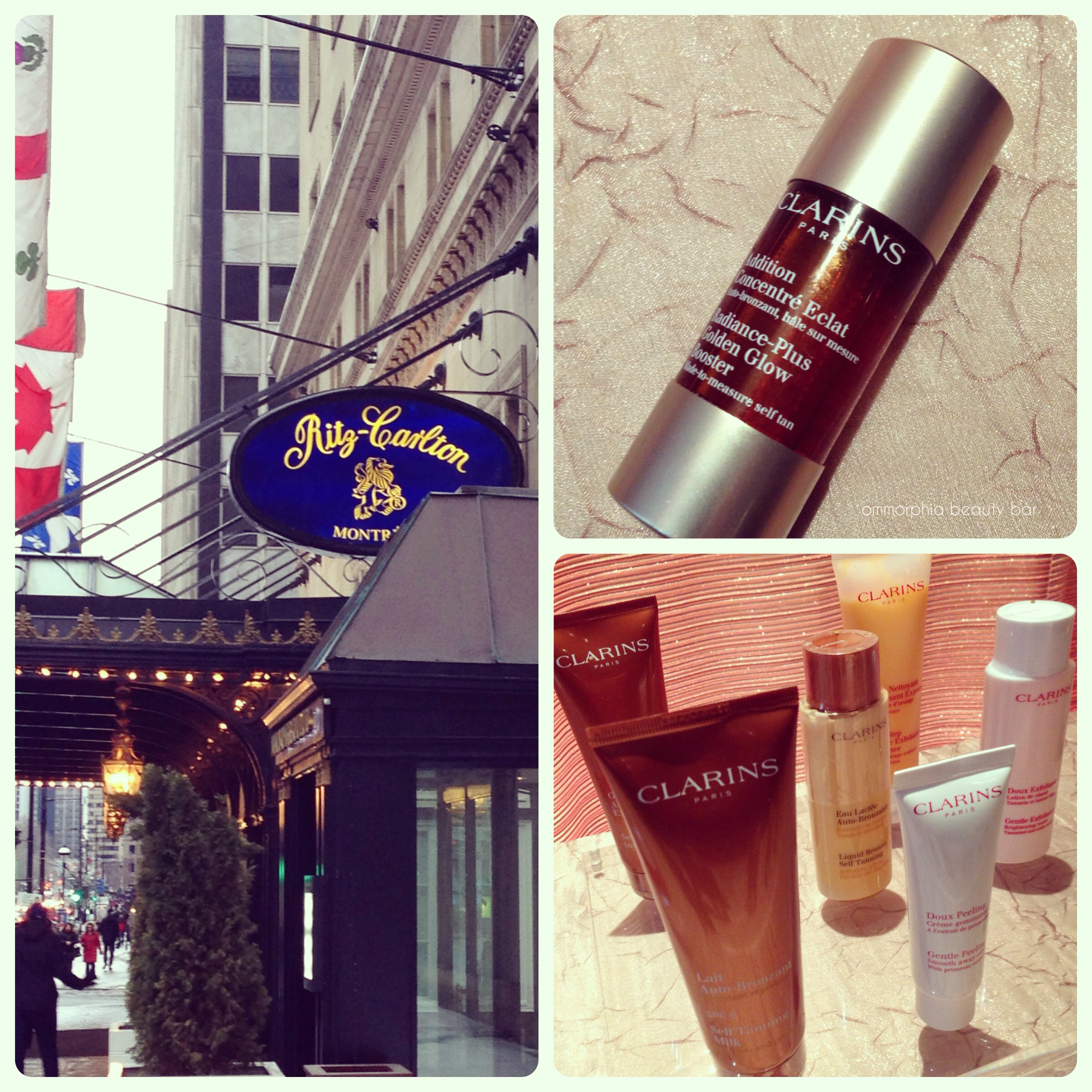 Clarins Glow Booster event collage
