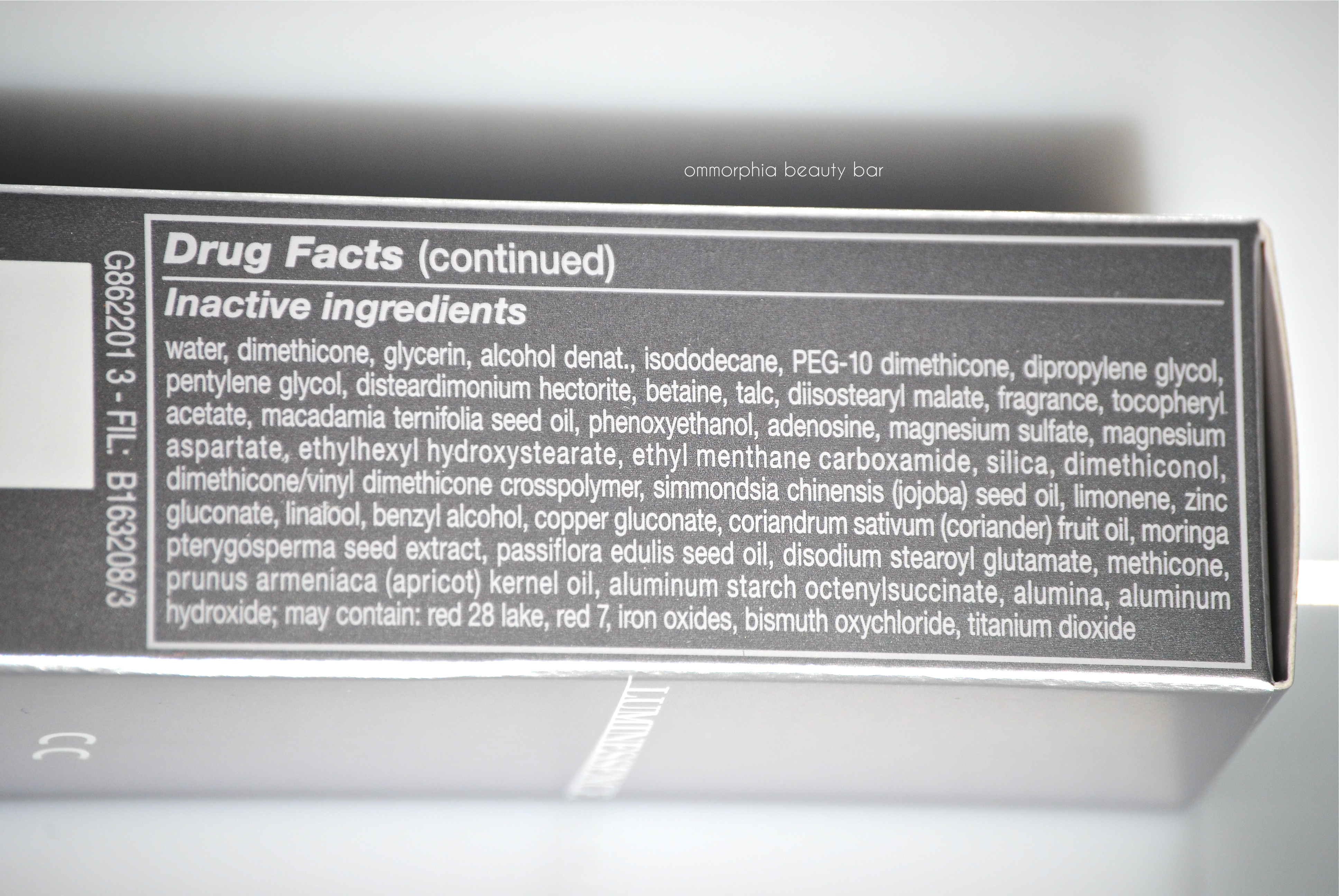 GA Luminessence CC ingredients 2