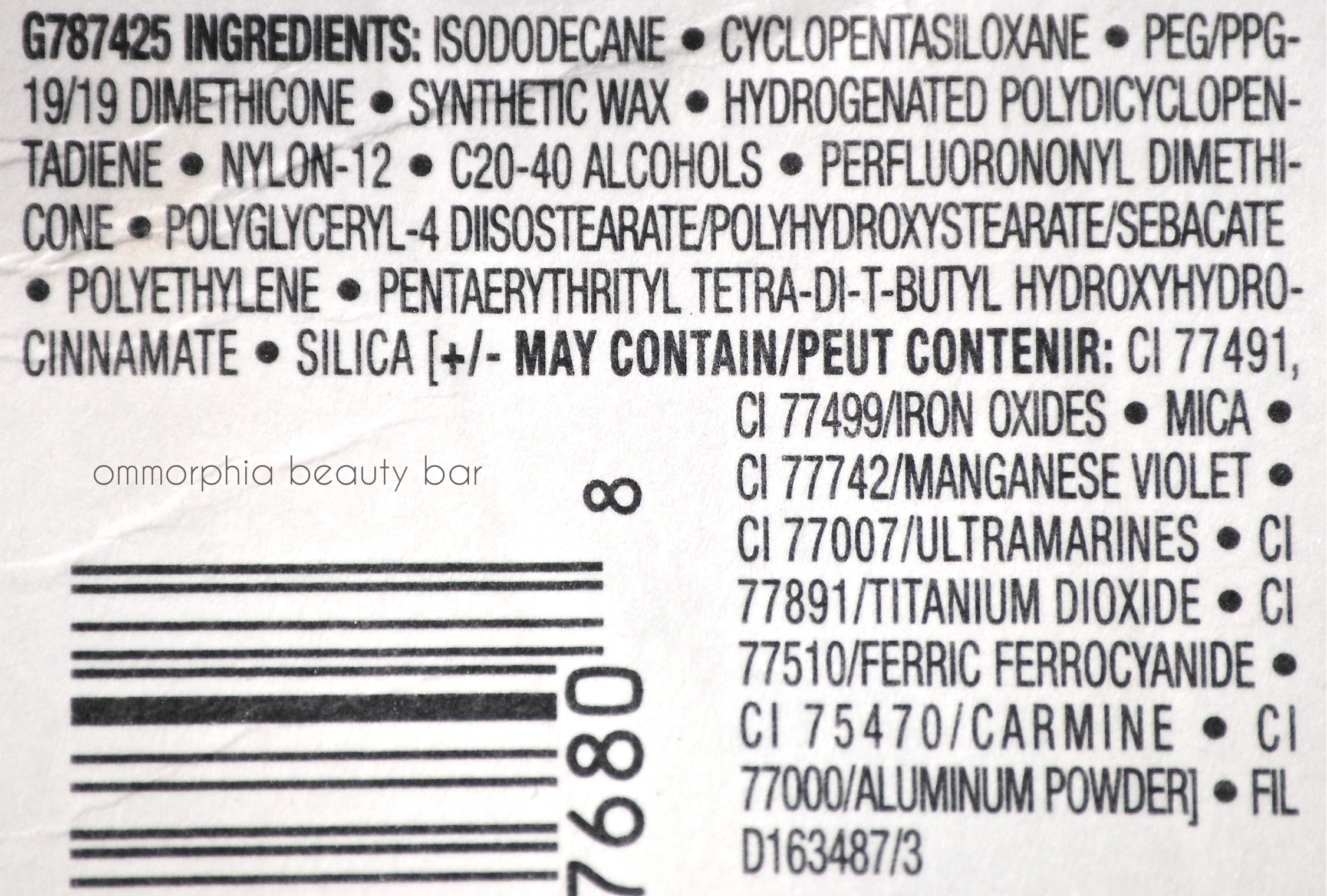 L'Oreal Infallible Silkissime Eyeliner ingredients