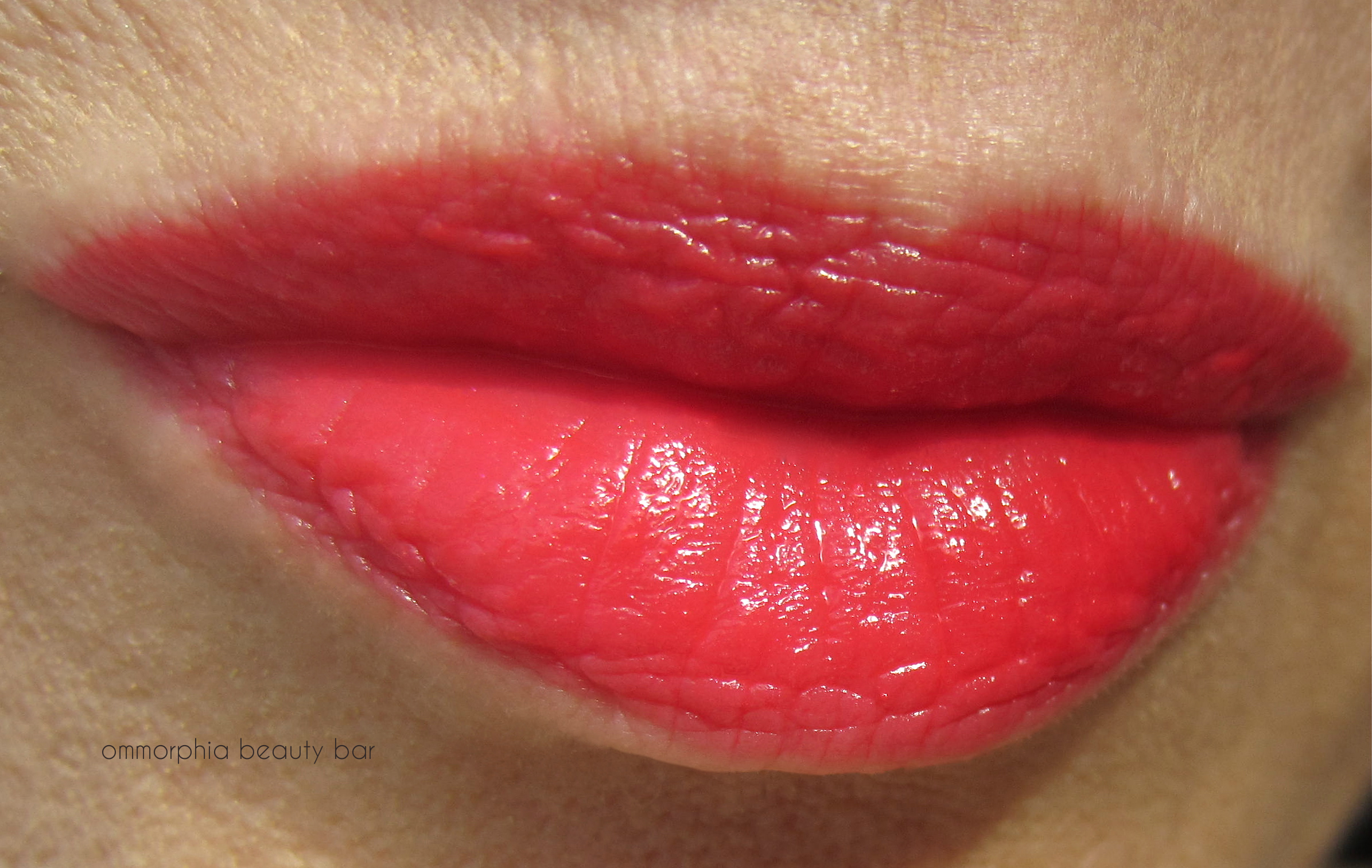 YSL Rouge Effrontee swatch lips new