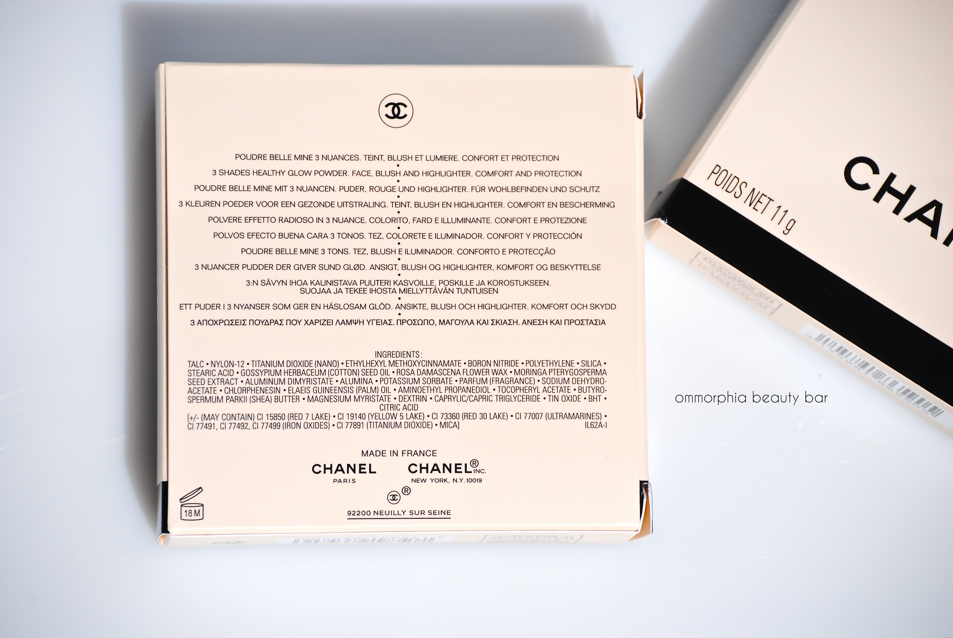 CHANEL Les Beiges Healthy Glow ingredients