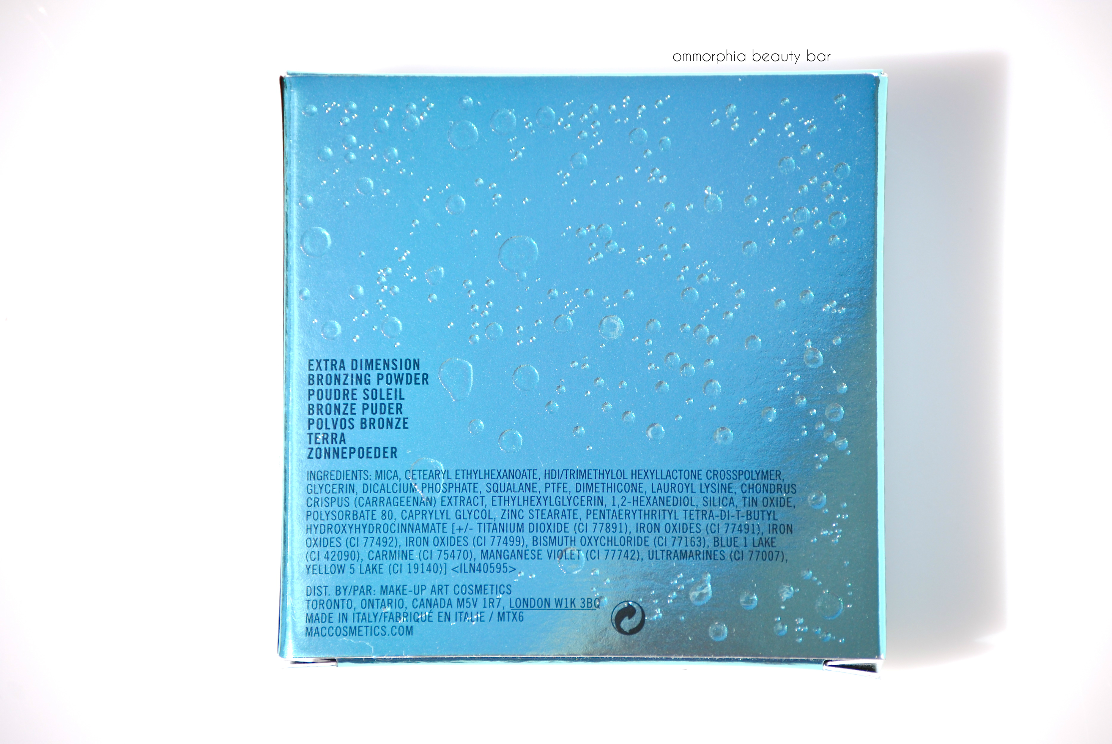 MAC Extra Dimension Bronzing Powders ingredients