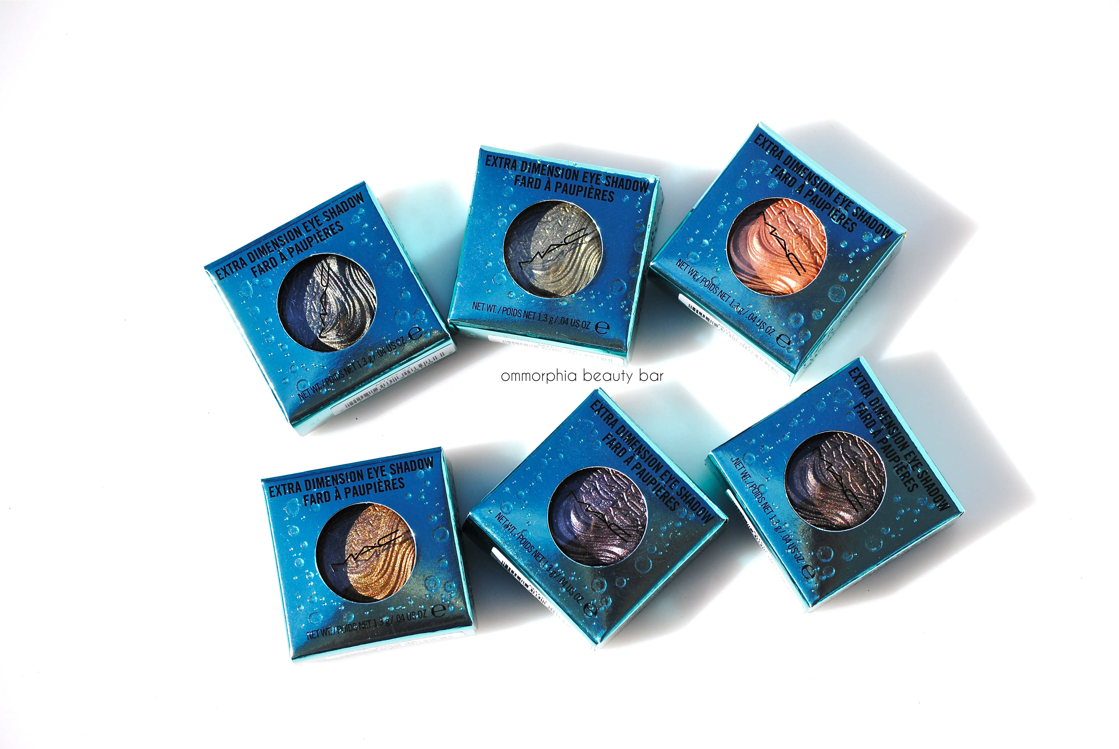 MAC Extra Dimension Eye Shadows boxed