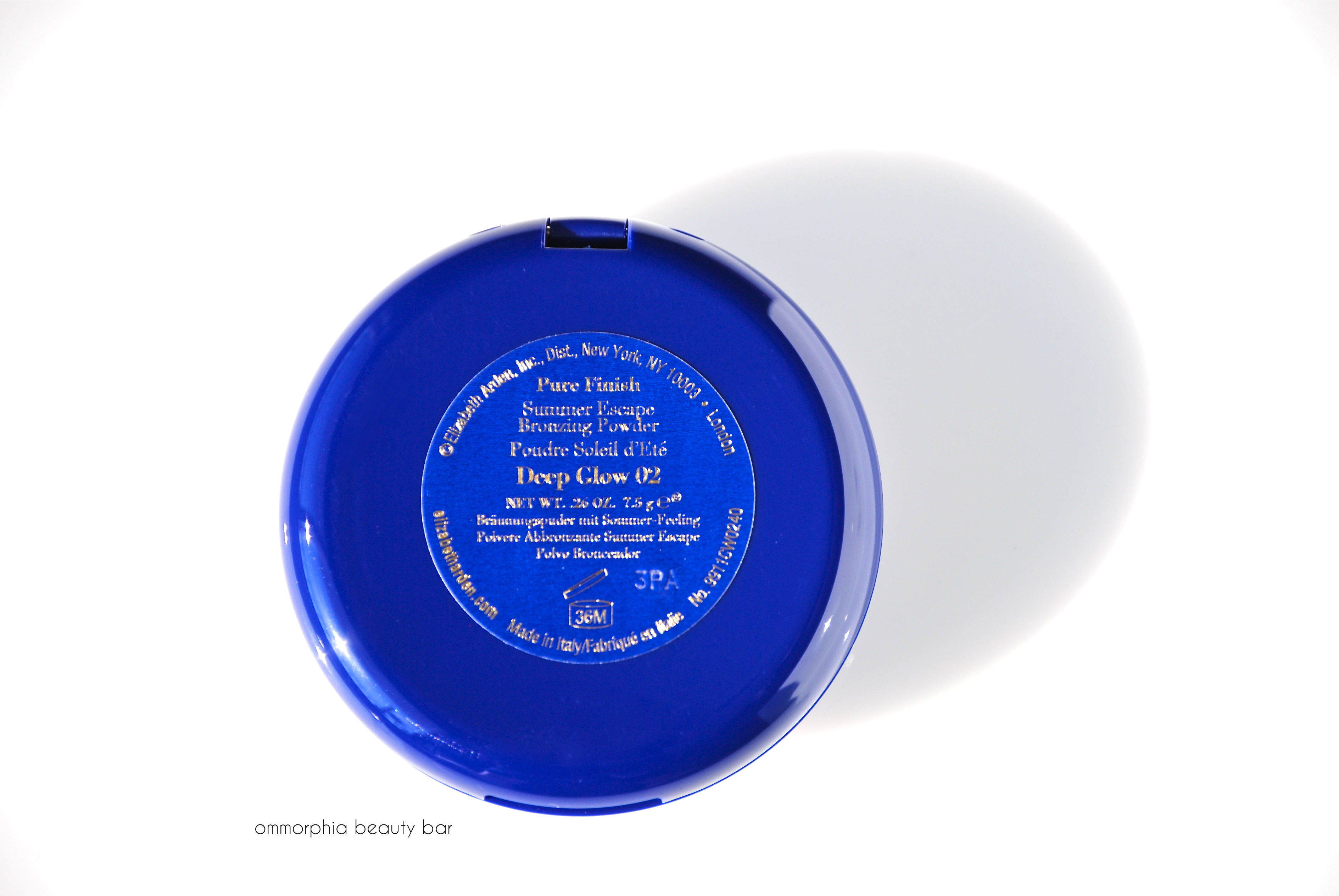 EA Deep Glow Bronzing Powder label