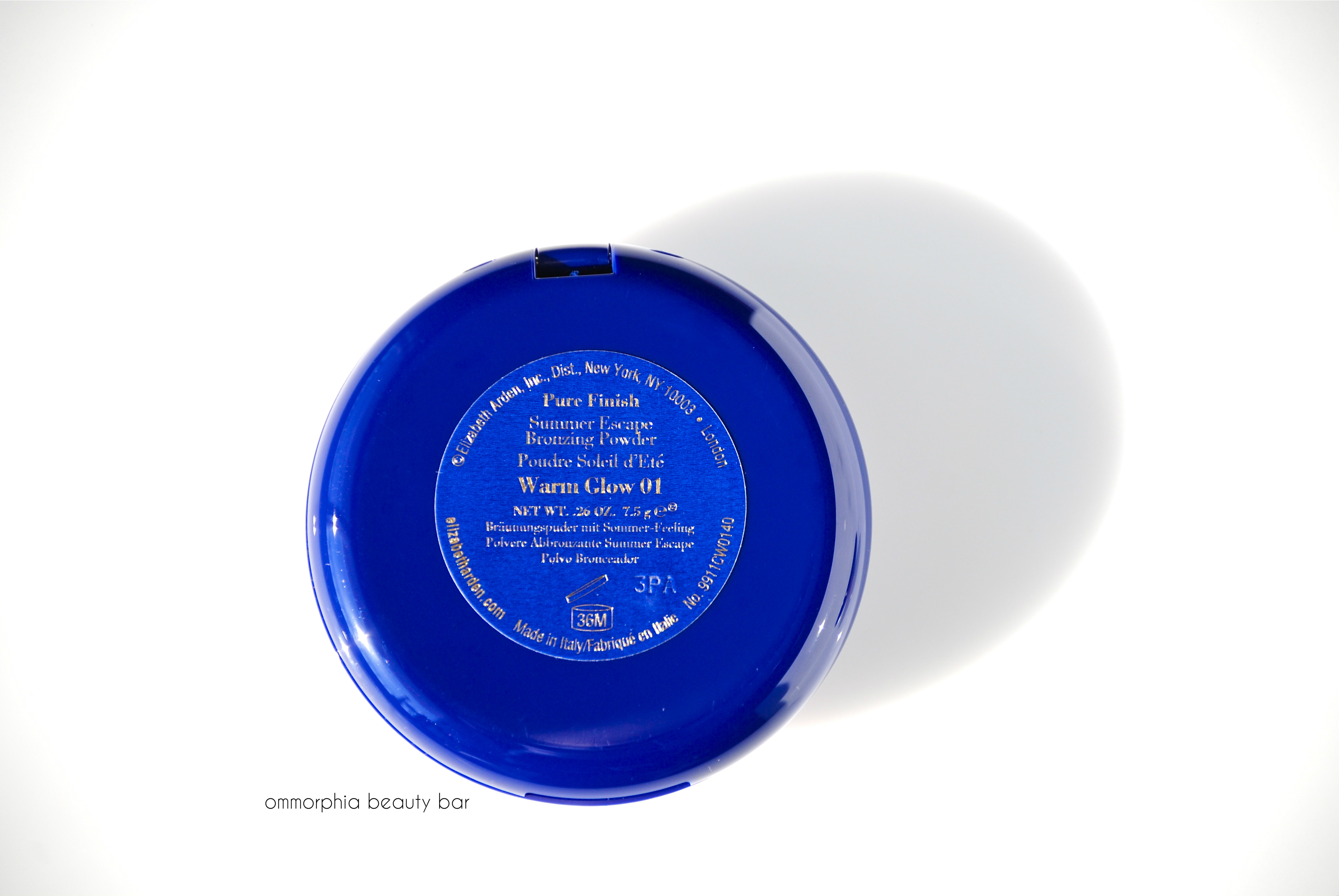 EA Warm Glow Bronzing Powder label
