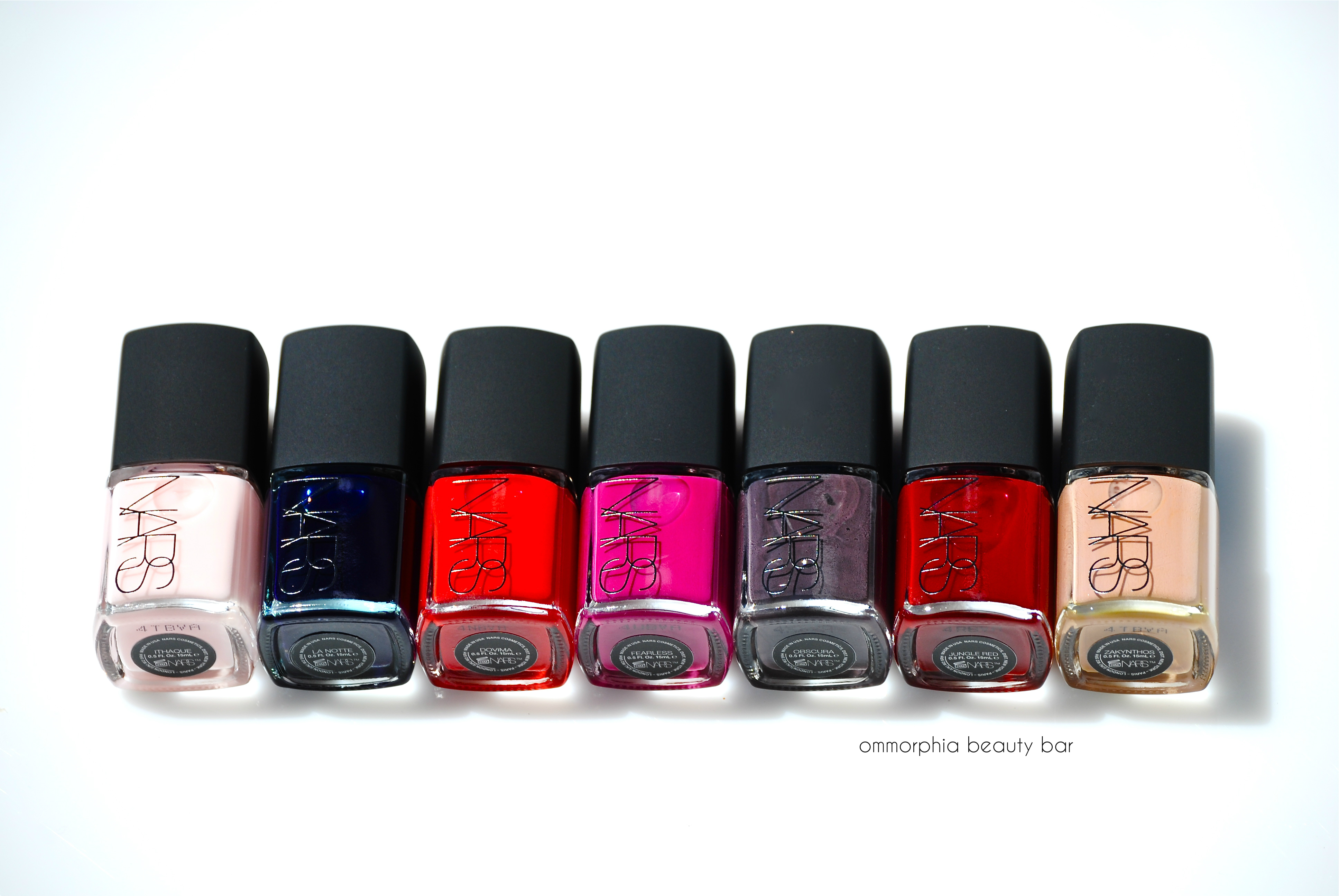 NARS 201 laquers labels