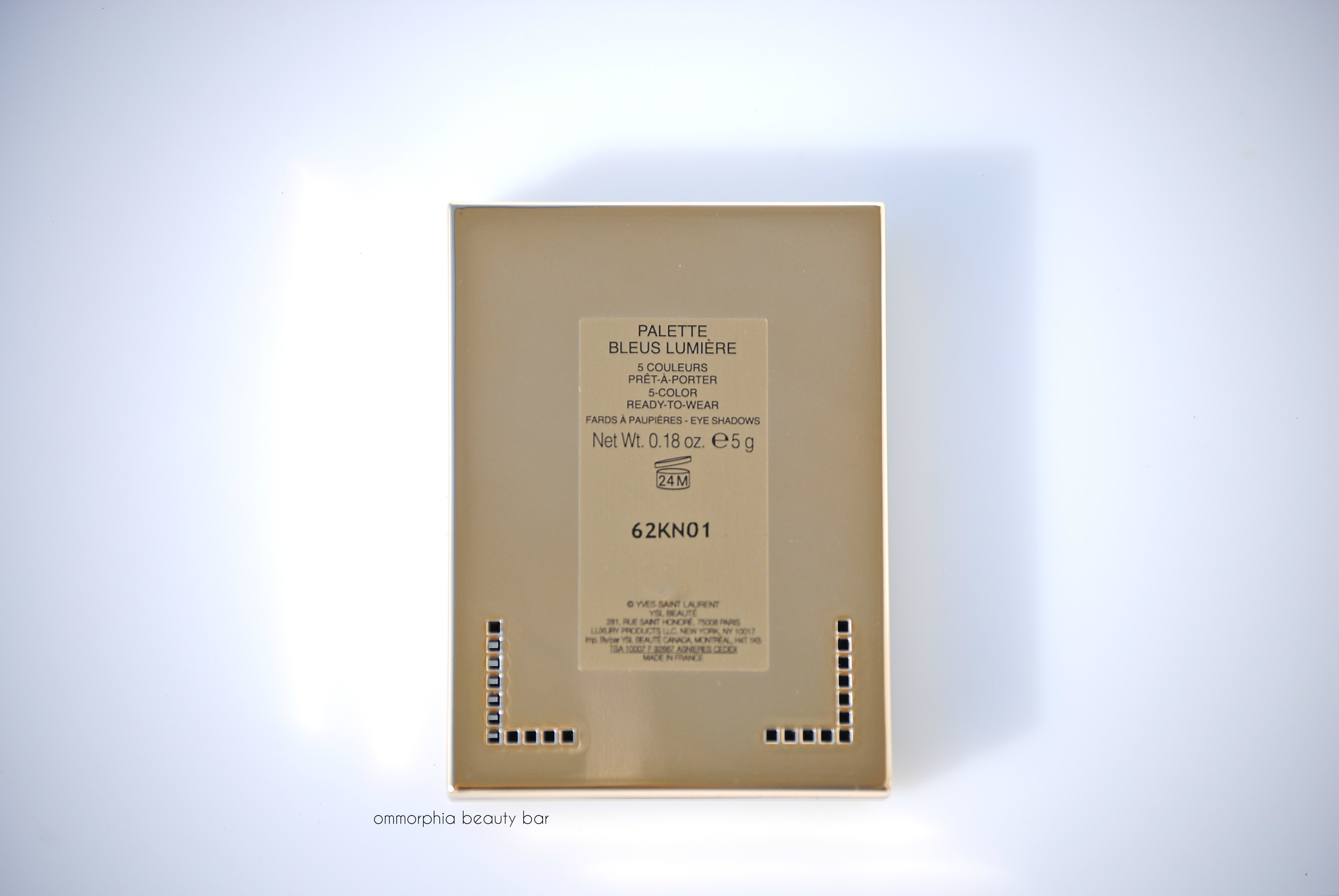 YSL Bleus Lumiere label