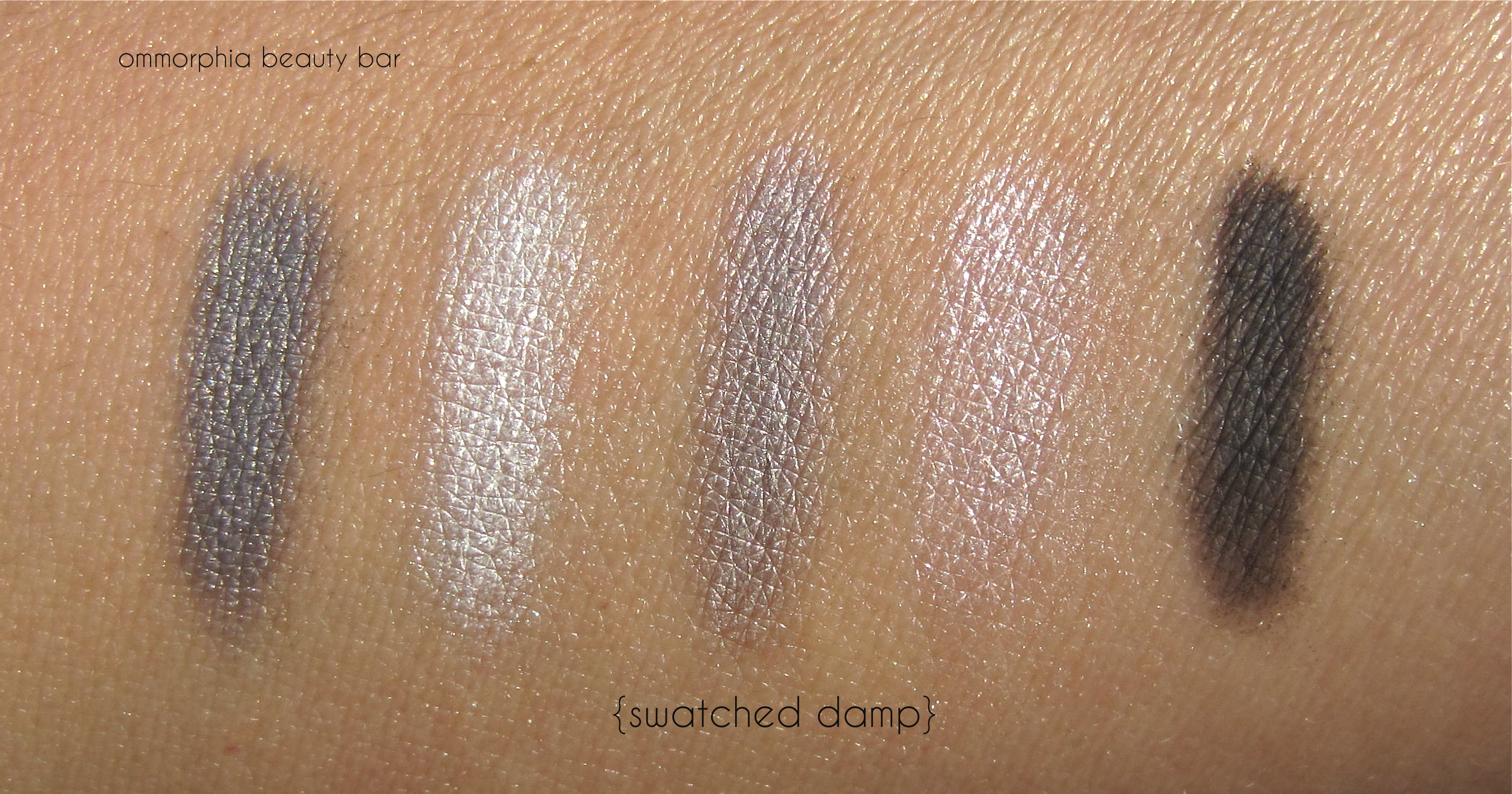 Dior #056 Bar palette swatches damp
