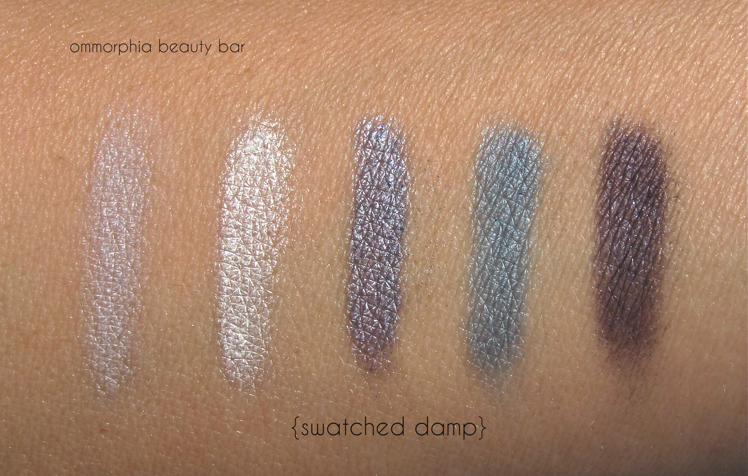 Dior #276 Carré Bleu palette swatched damp