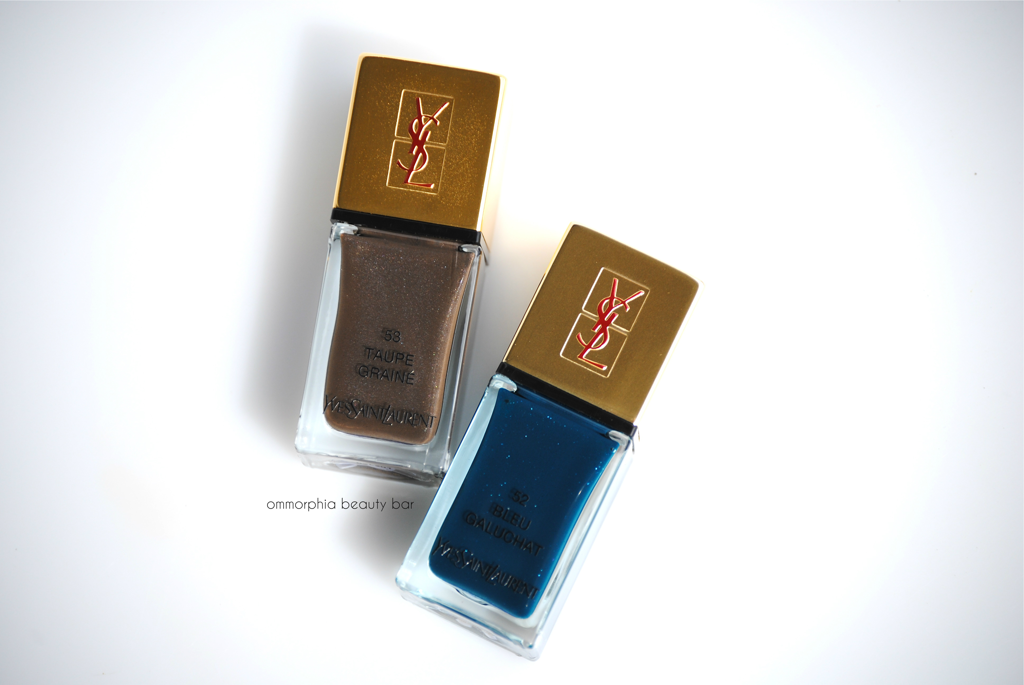 YSL Bleu Galuchat & Taupe Grainé closer