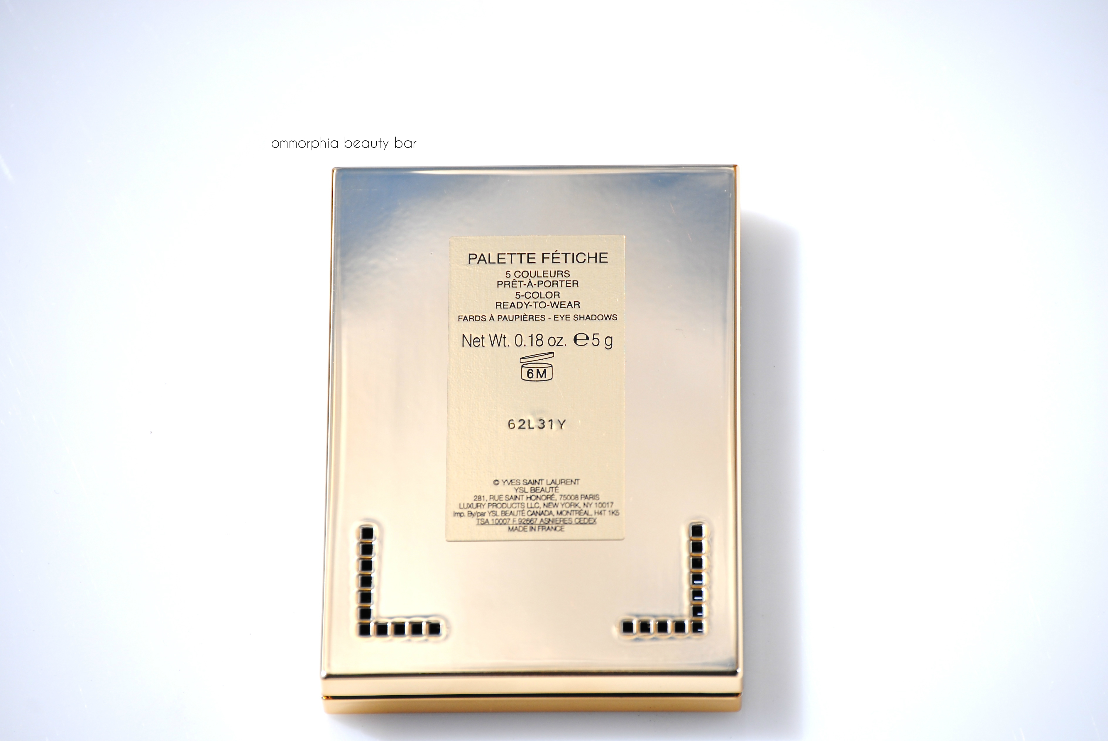 YSL Palette Fétiche label