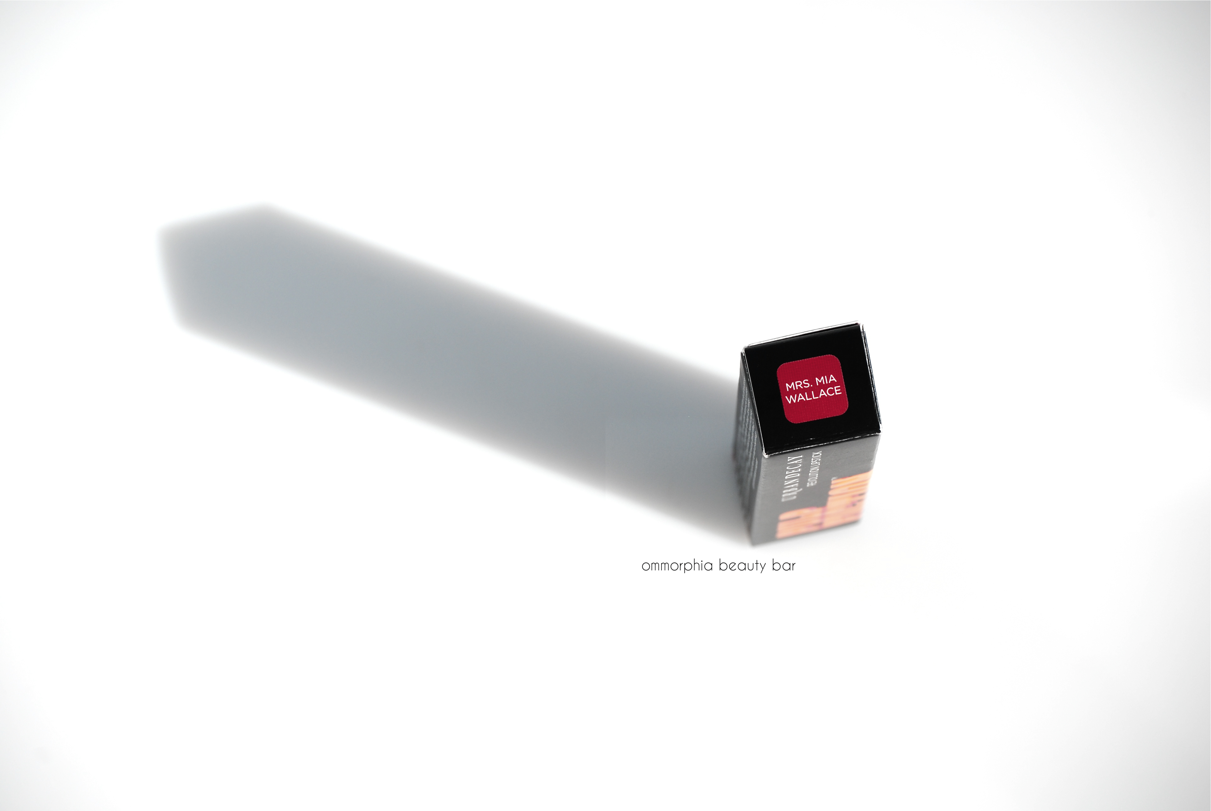 UD Mrs. Mia Wallace Lipstick label