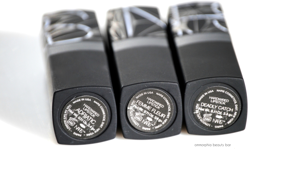 NARS Hardwired lipsticks Holiday 2014 labels