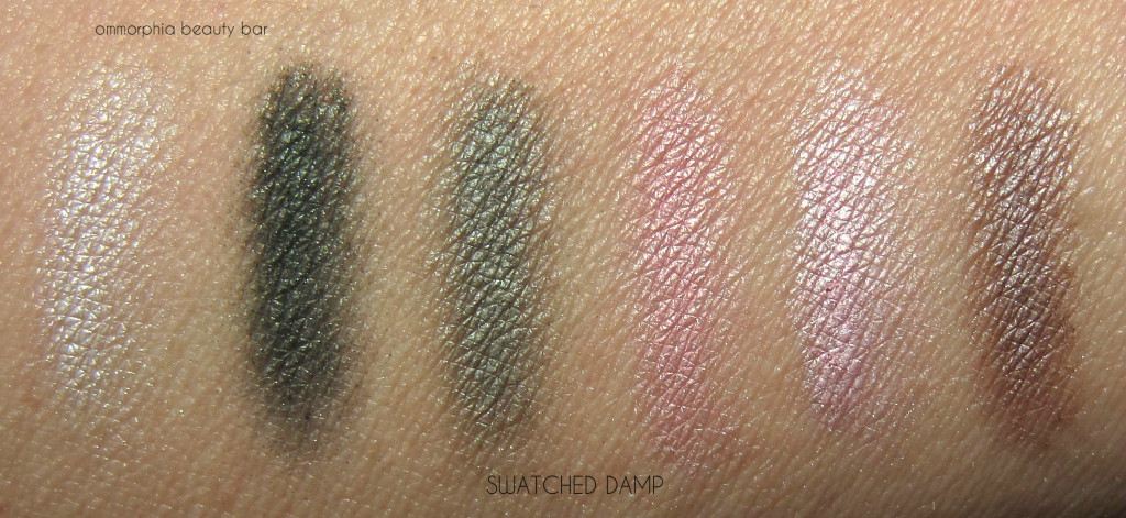 Clarins Garden Escape swatches damp