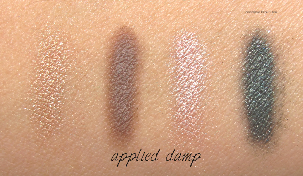 EA Golden Opulence quad swatches damp